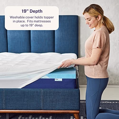Gel Memory Foam Dual Layer Mattress 4 Inch Size, Queen Topper Cooling Comfort