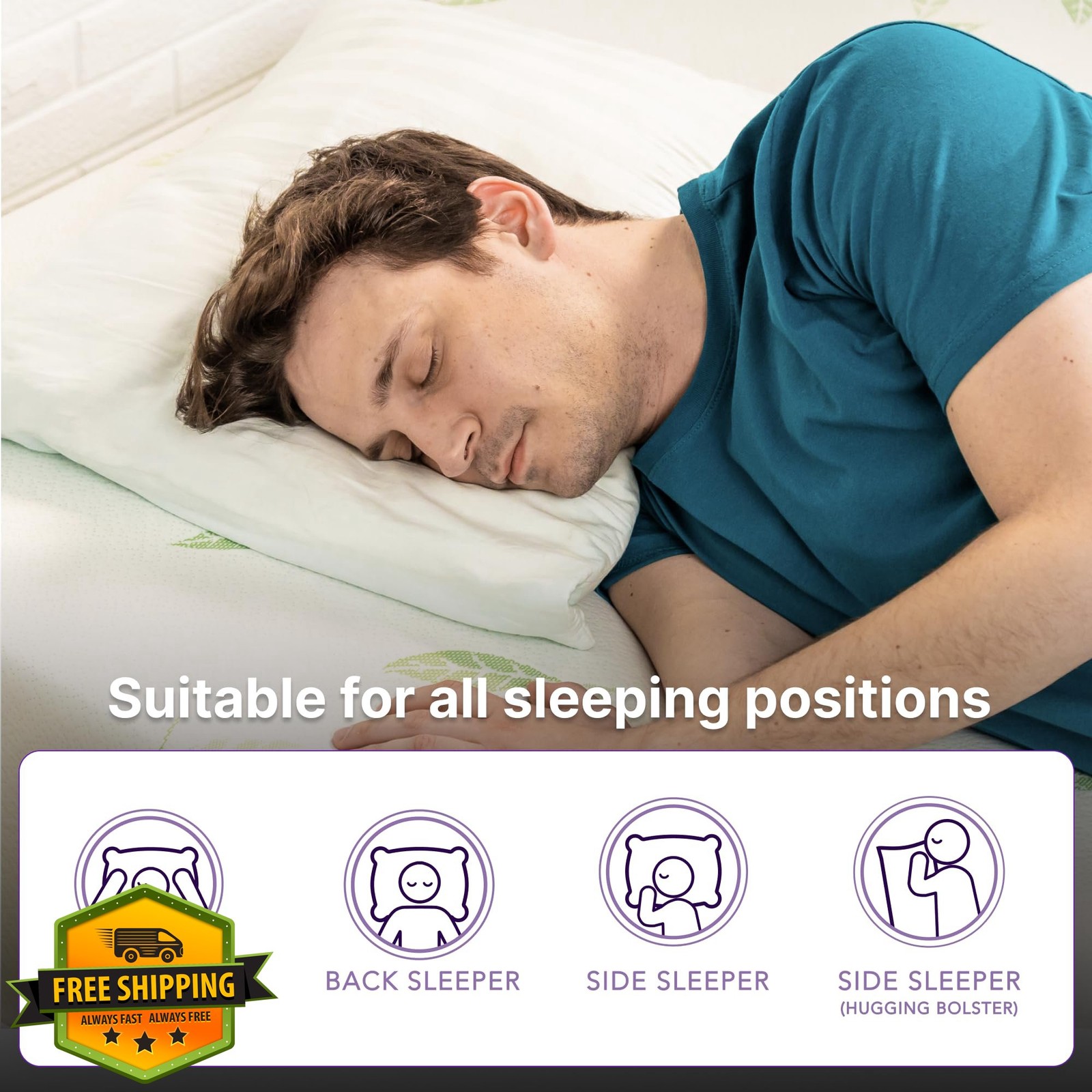NapQueen Twin 8 Inch Green Tea Mattress