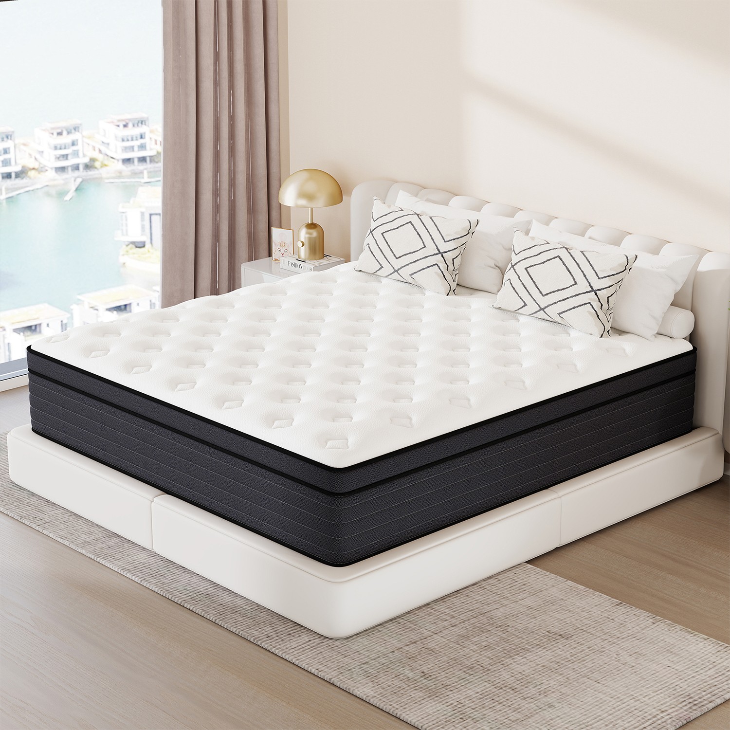 8″10″12″14″ Twin Full Queen King Mattress in a Box Hybrid Spring Gel Memory Foam