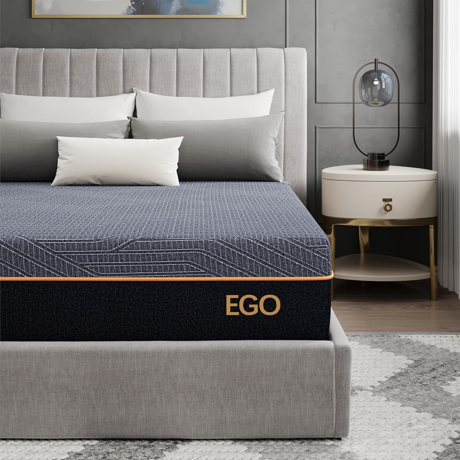 EGOHOME 12″ Queen Hybrid Mattress, Memory Foam & Pocket Springs, CertiPUR-US