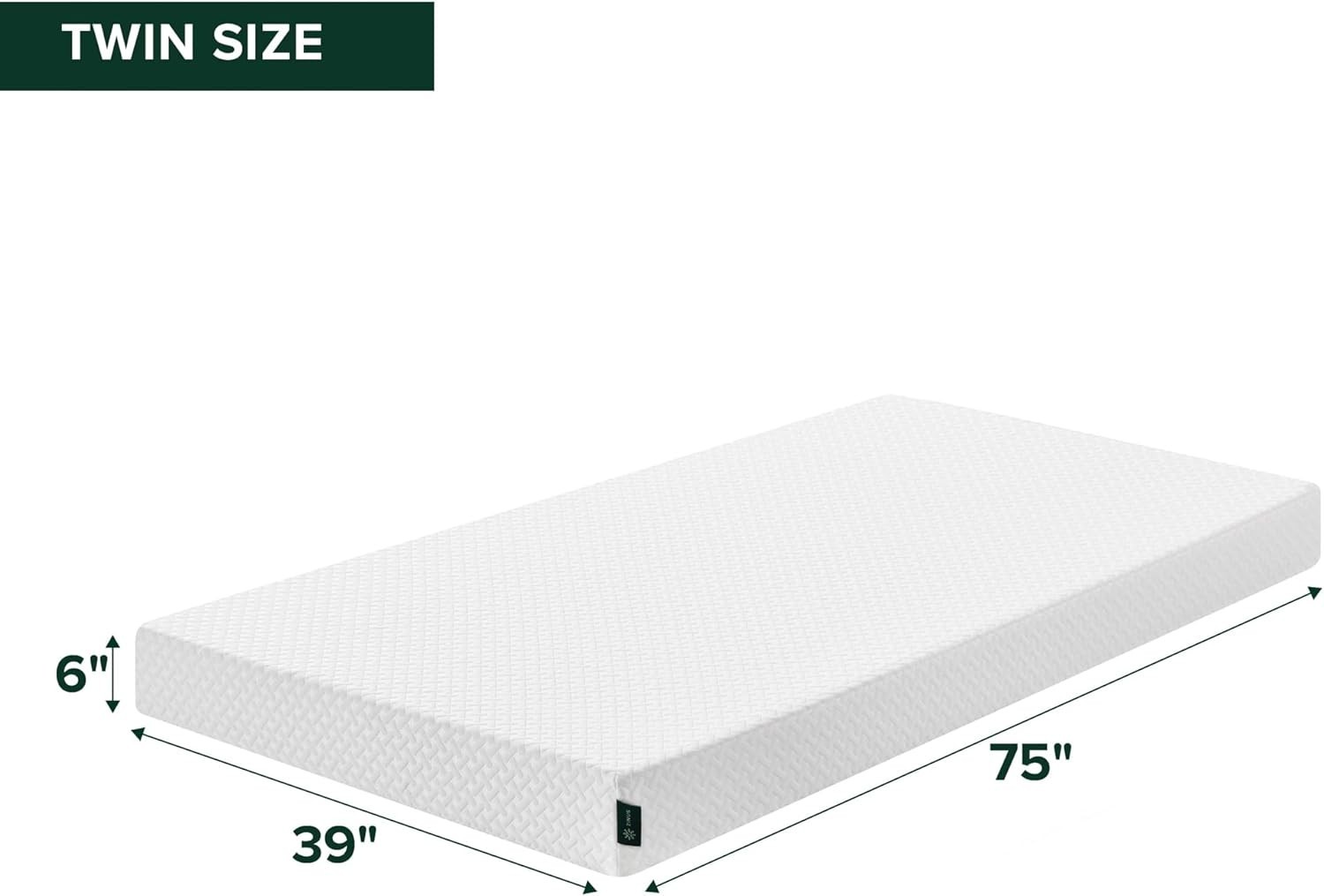 New Version Twin Memory Foam Mattress, Breathable Layers