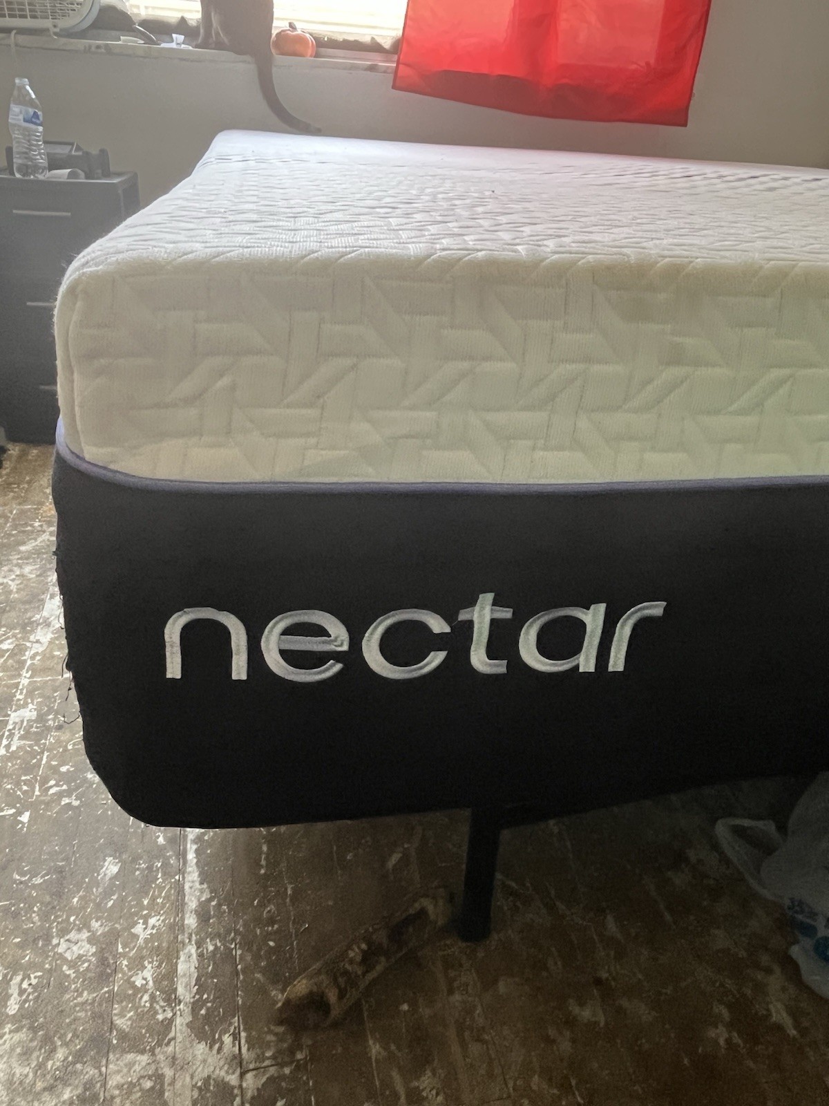 Nectar Full Memory Foam Mattress Medium Firm Breathable Fabric Cover White/Blue
