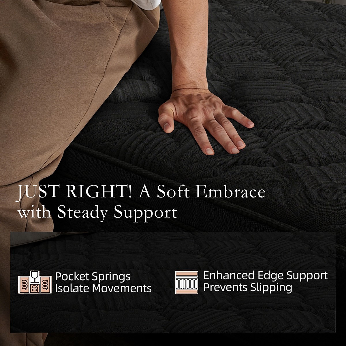 12″14″ Mattress in a Box Pocket Spring Gel Memory Foam Twin Full Queen King Size