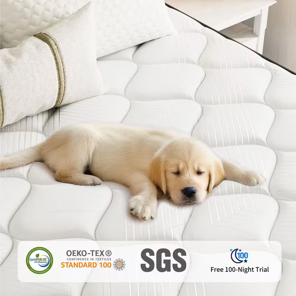 QUEEN Size Firm Memory Foam 12 In. Motion Isolation Innerspring Mattress