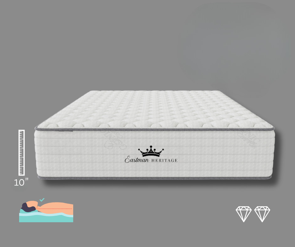 Full XL Hybrid firm Mattress in a box inner spring made in USA with Cotton Cover