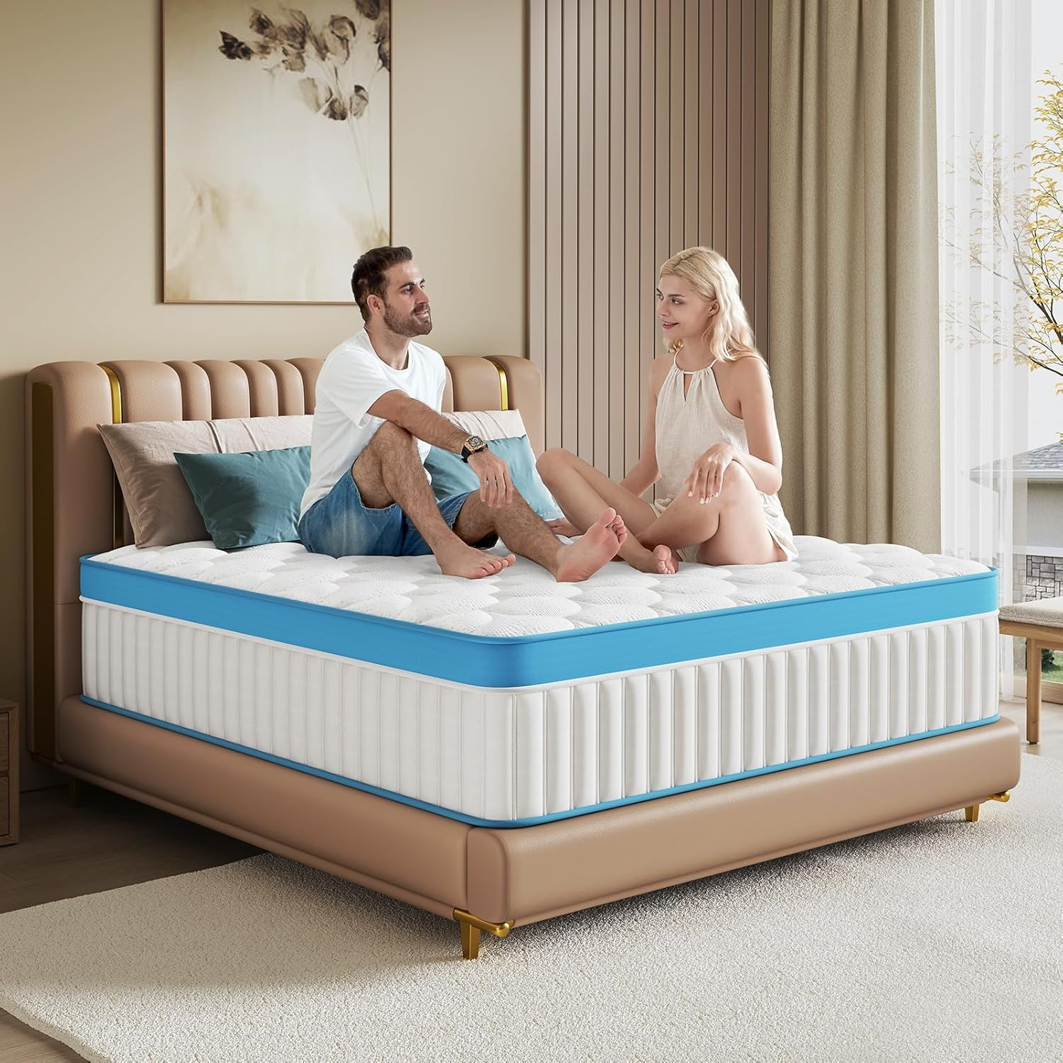 Full Size Mattress, 12 Inch Memory Foam Mattress in a Box, Breathable Fabric, Po