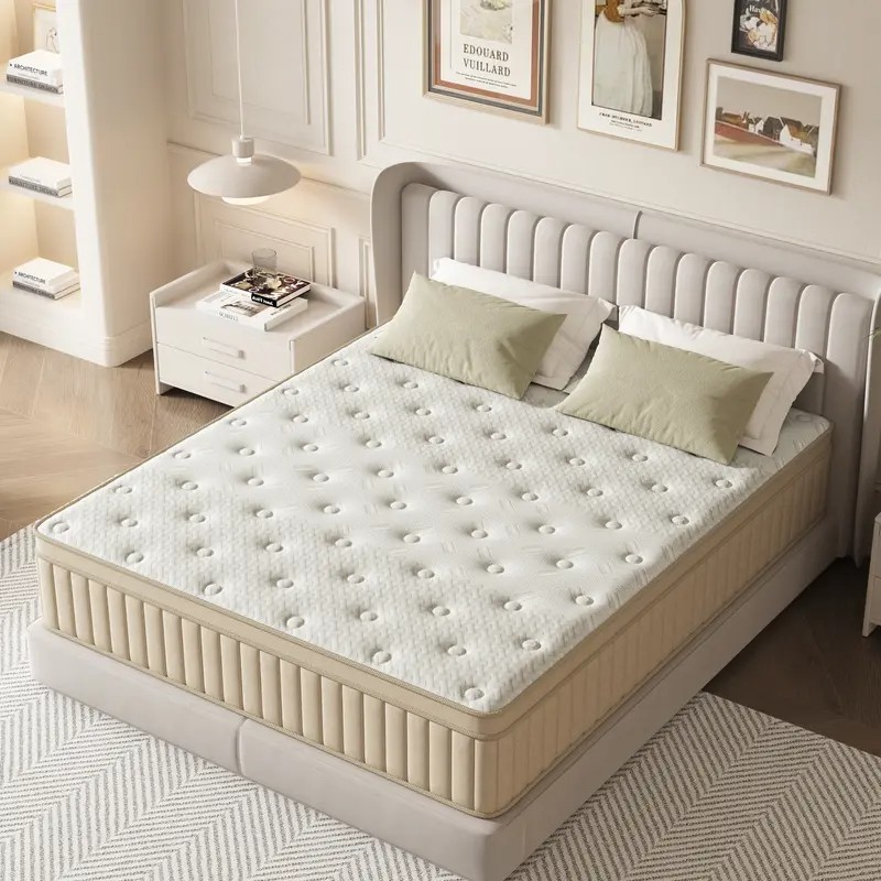10/ 12/ 14″ Gel Memory Foam Twin Full Queen King Spring Hybrid Mattress in a Box
