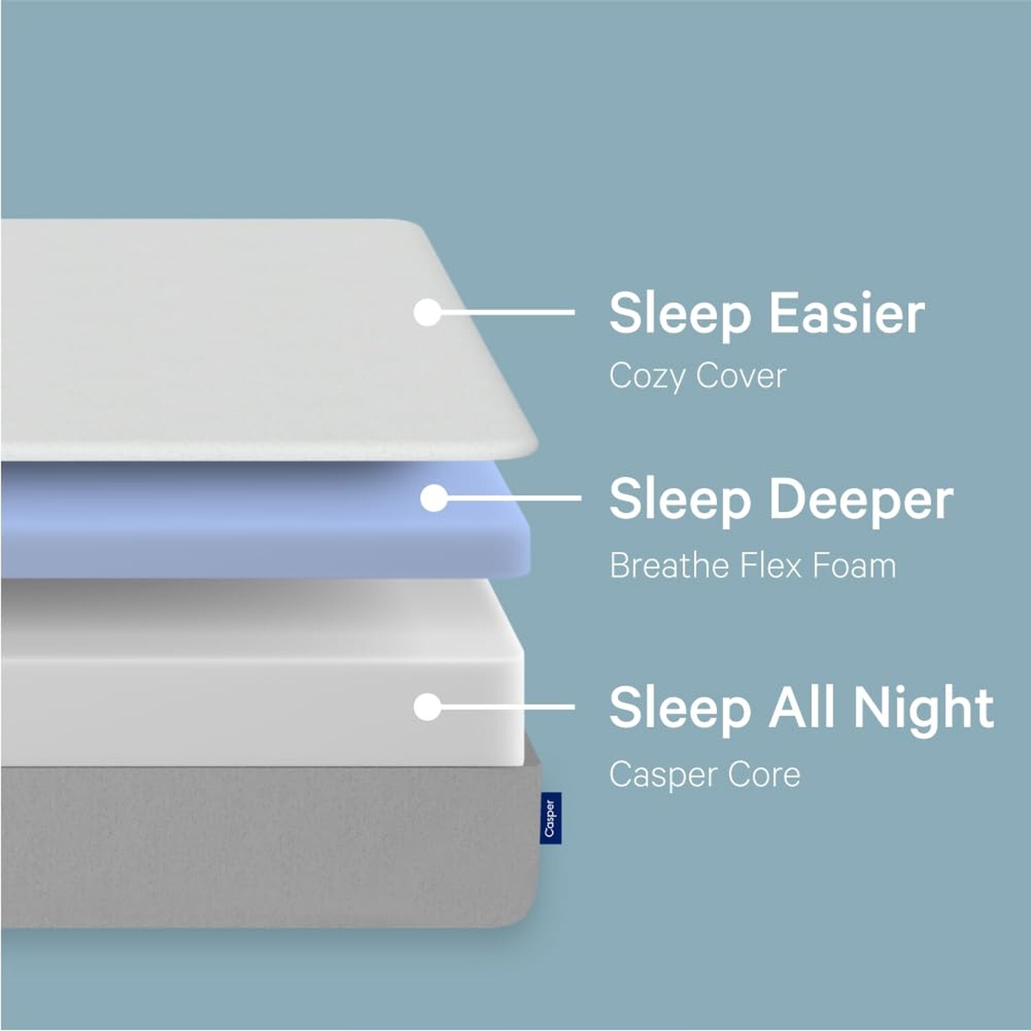 Casper Sleep Element, Queen Medium Firm Mattress – Memory Foam + Support – 10…