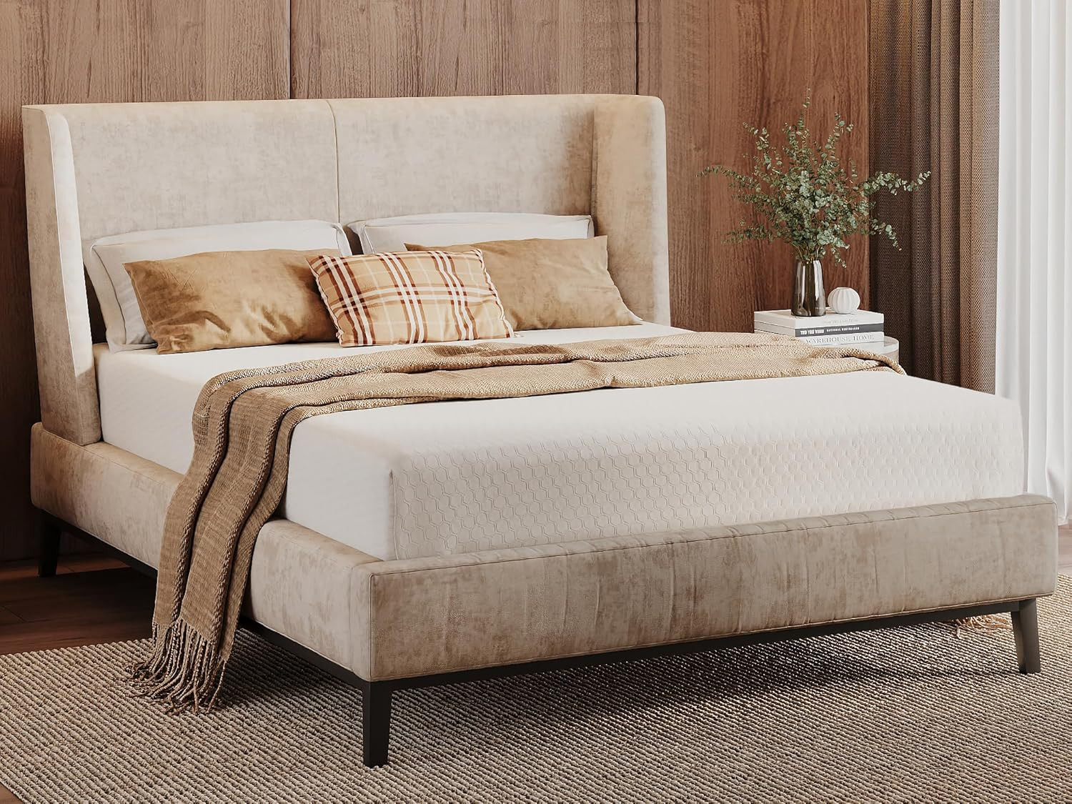 Twin Size 8-Inch Gel Memory Foam Mattress, Comfortable with Pressure Relieving E