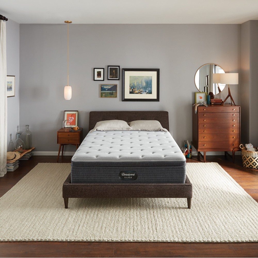 Simmons Beautyrest Silver Plush Euro Top Hybrid Queen Mattress – 700810106-1050