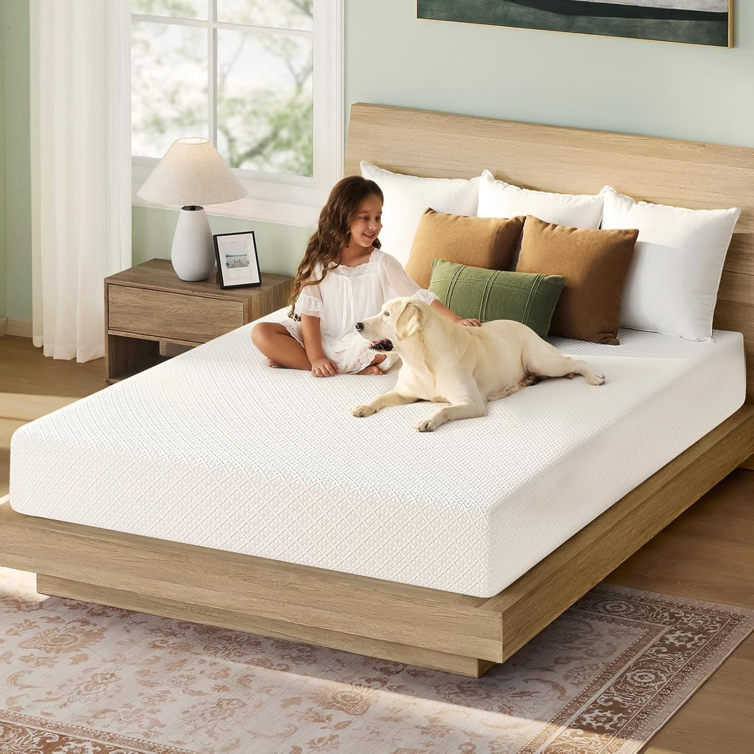 Twin Size Mattress, 10 Inch Gel Memory Foam Mattress in a Box, Fiberglass Free,
