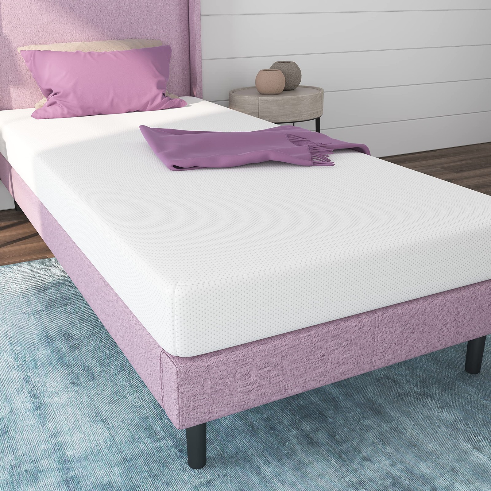 5 Inch Rainbow Memory Foam Youth White Mattress for Room/Day-Trundle-Bunk Bed…
