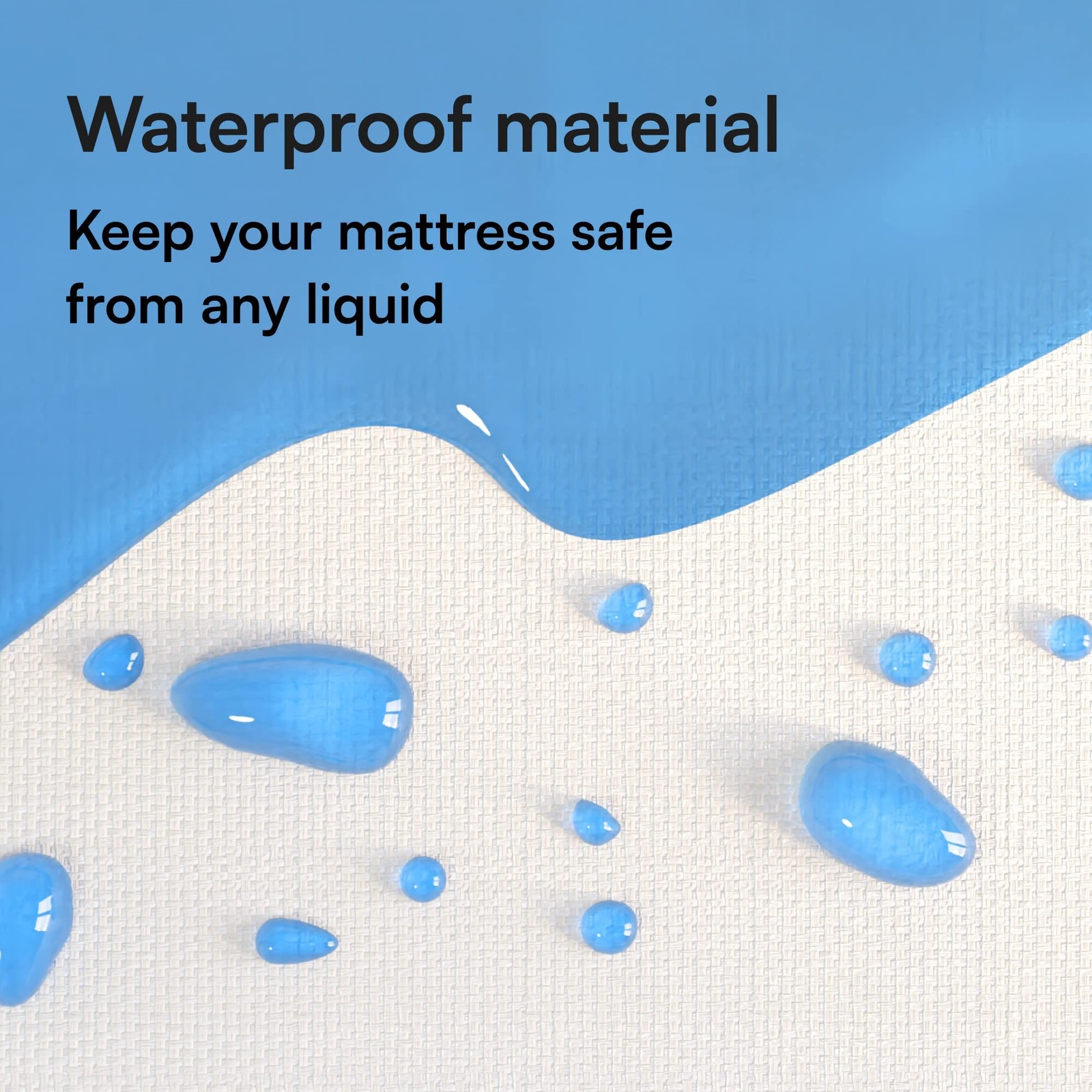 Niagara Waterproof Mattress Protector Queen 60×80 Cover Deep Queen, White