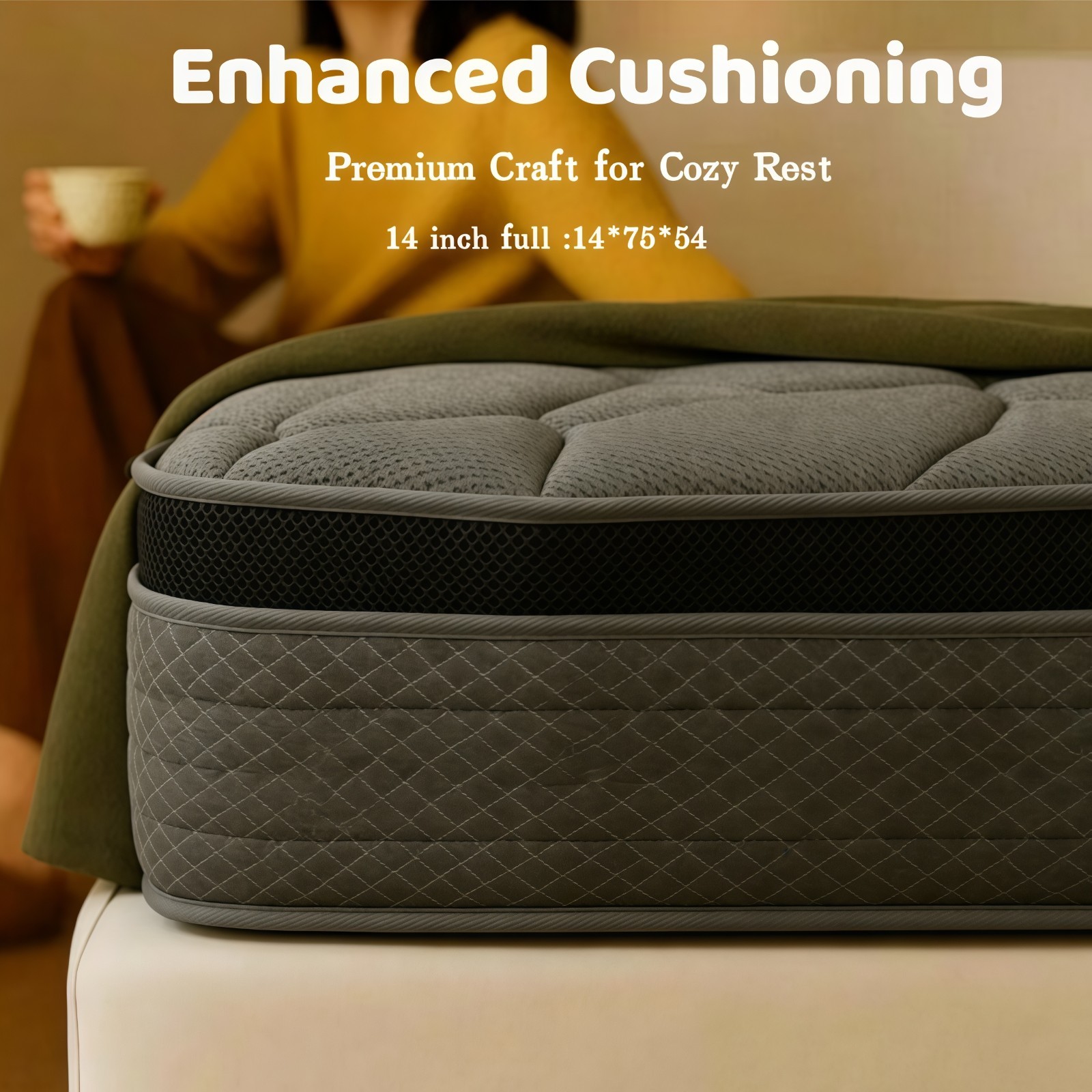12/14”Memory Foam Hybrid Mattress Boxed Bed Mattress for All Sleeping Positions