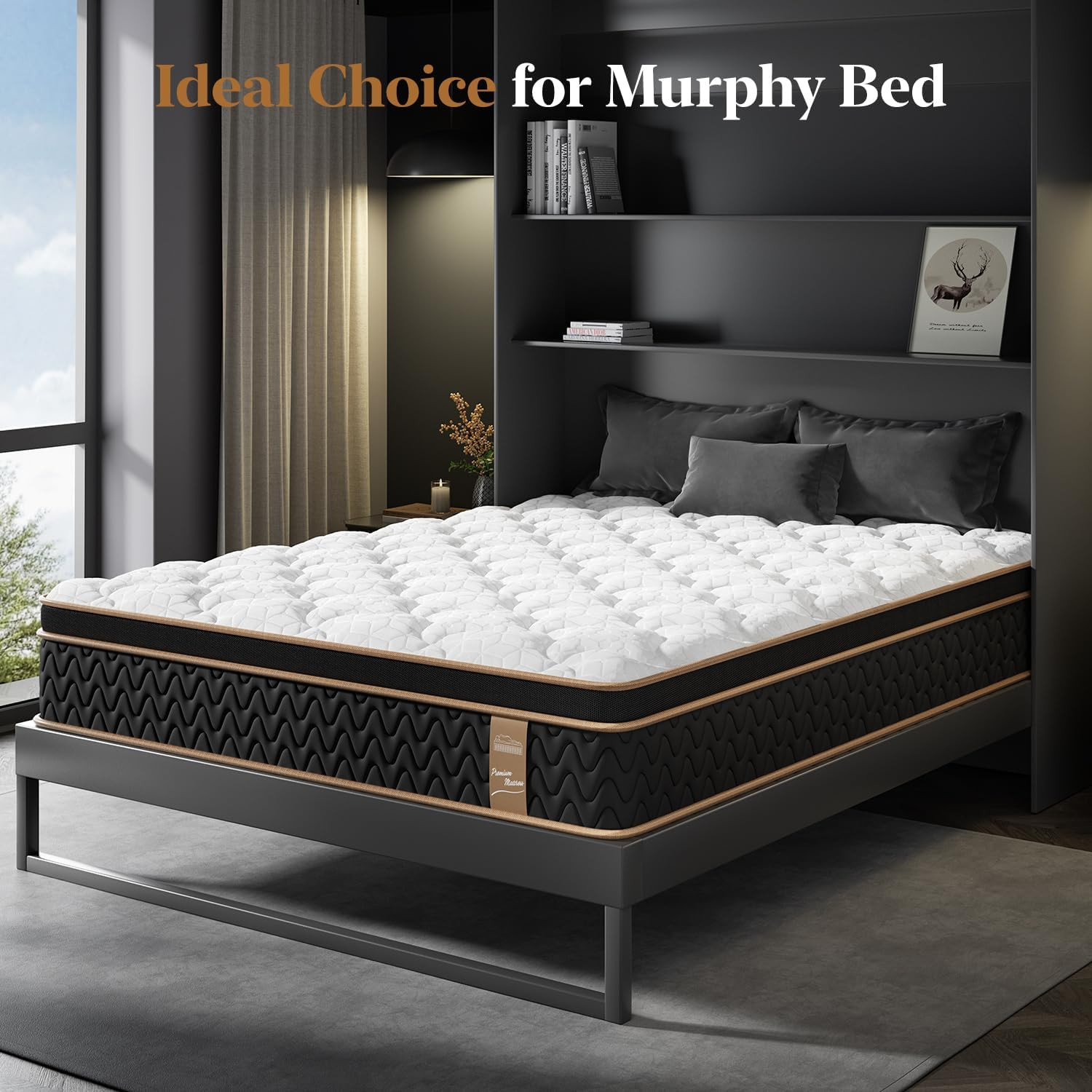 Queen Mattress 12 Inch, Cooling Hybrid Bed in a Box, 7-Zones Individual Pocket S