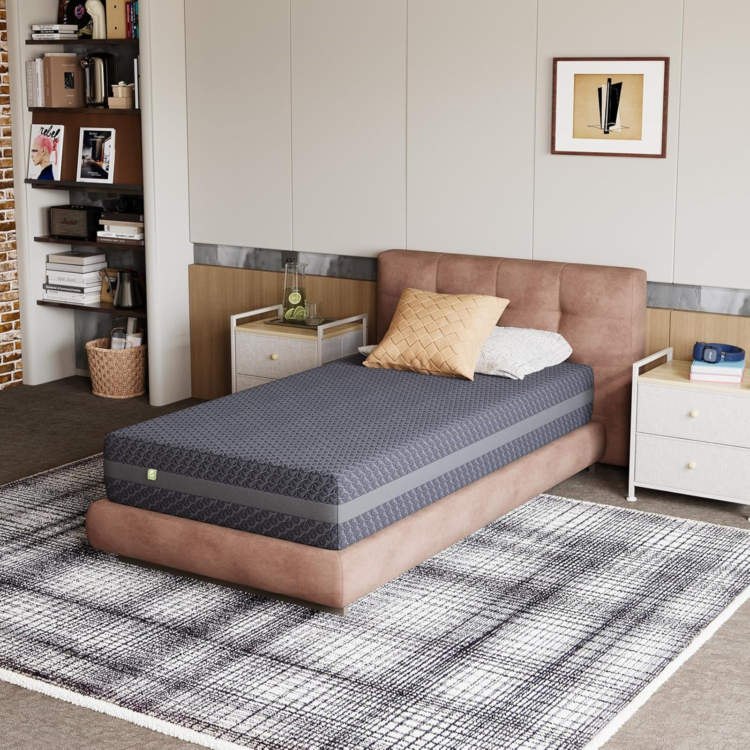 Queen Mattress 12 Inch, Queen Gel Memory Foam Mattress for Spinal Alignment, Res