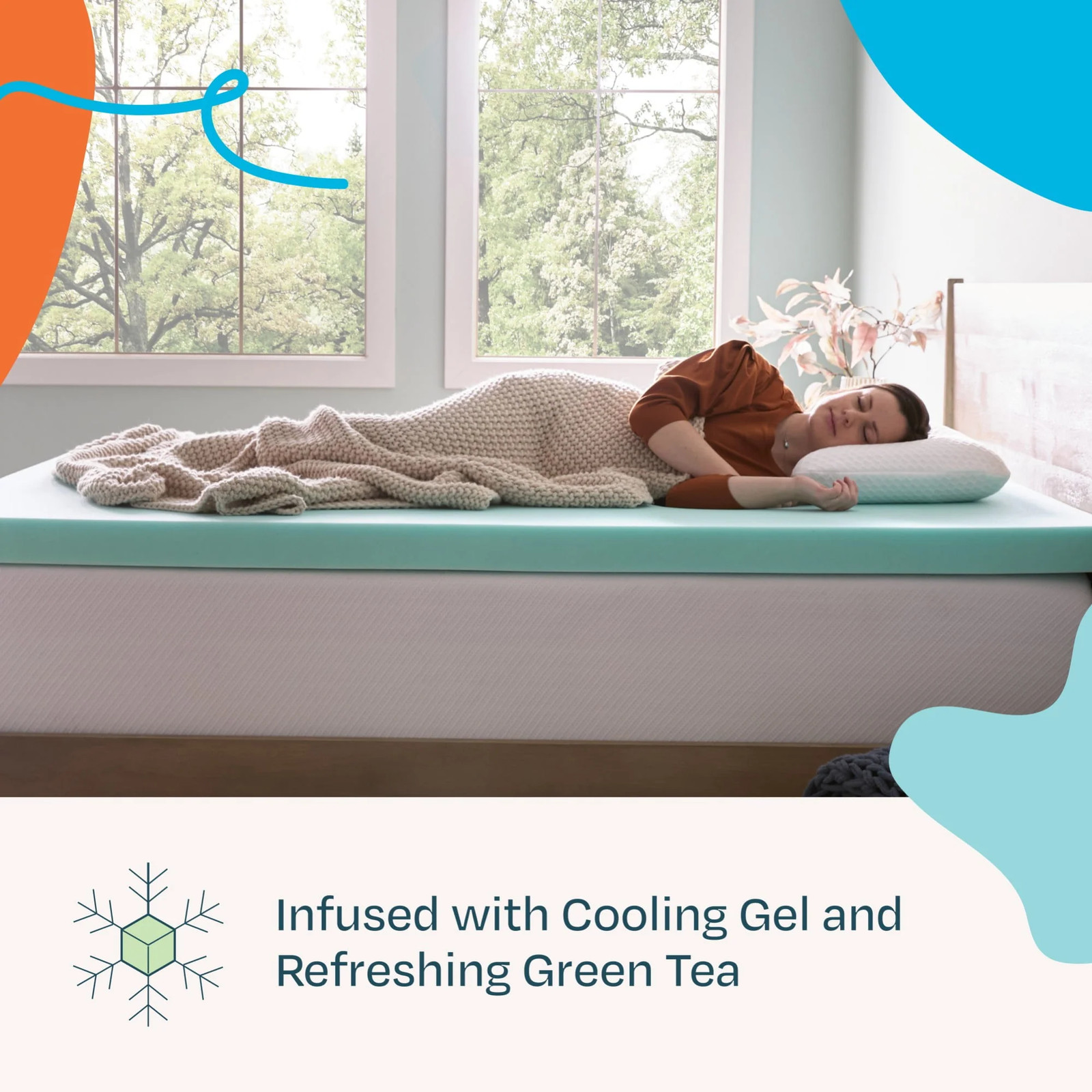 WMLS30FF18GRT 3” Cooling Gel and Green Tea Infused Memory Foam Mattress