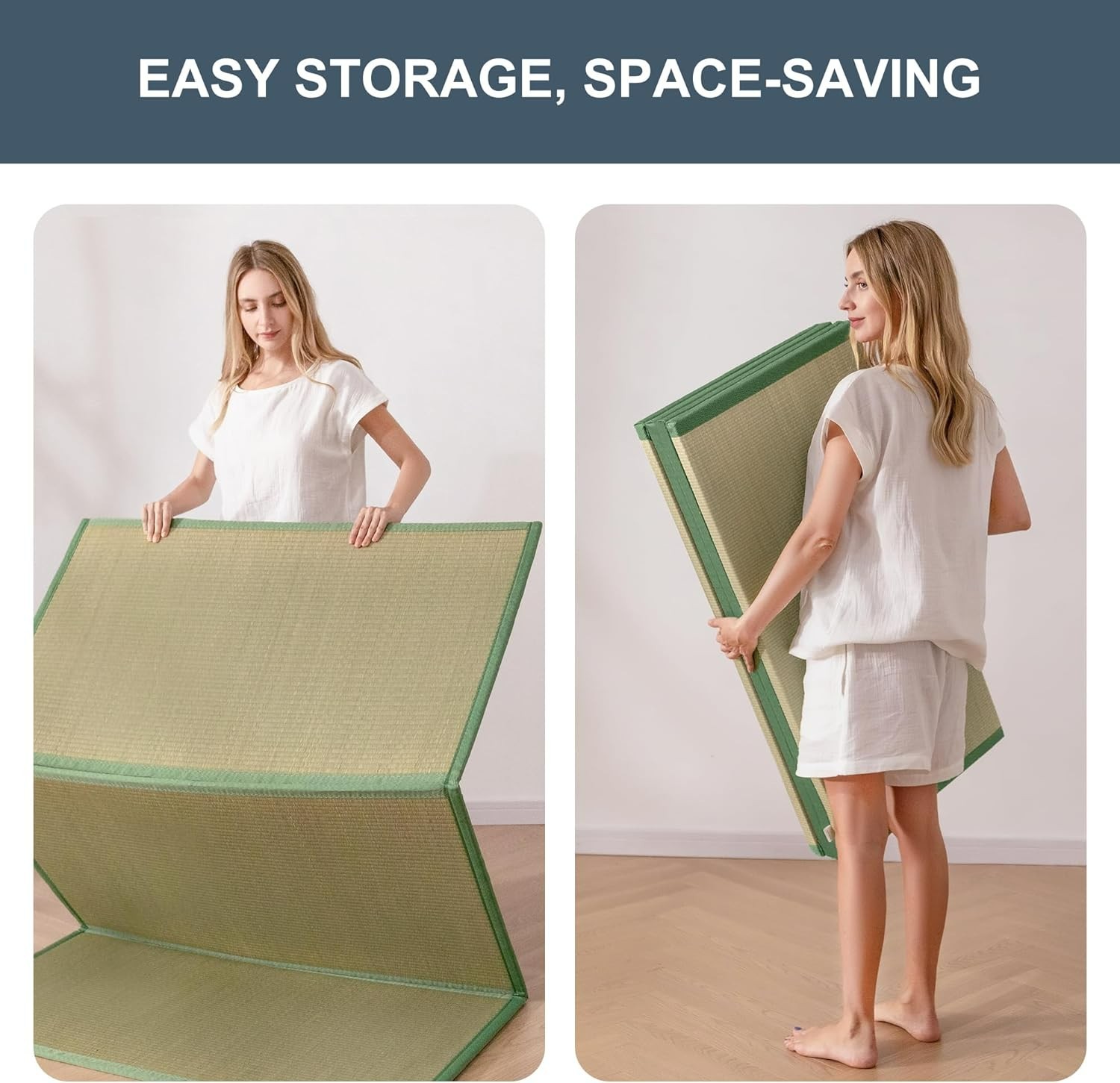 MAXYOYO Japanese Tatami Mat 100% Rush Grass Portable Folding Mat#3640ZY1X2