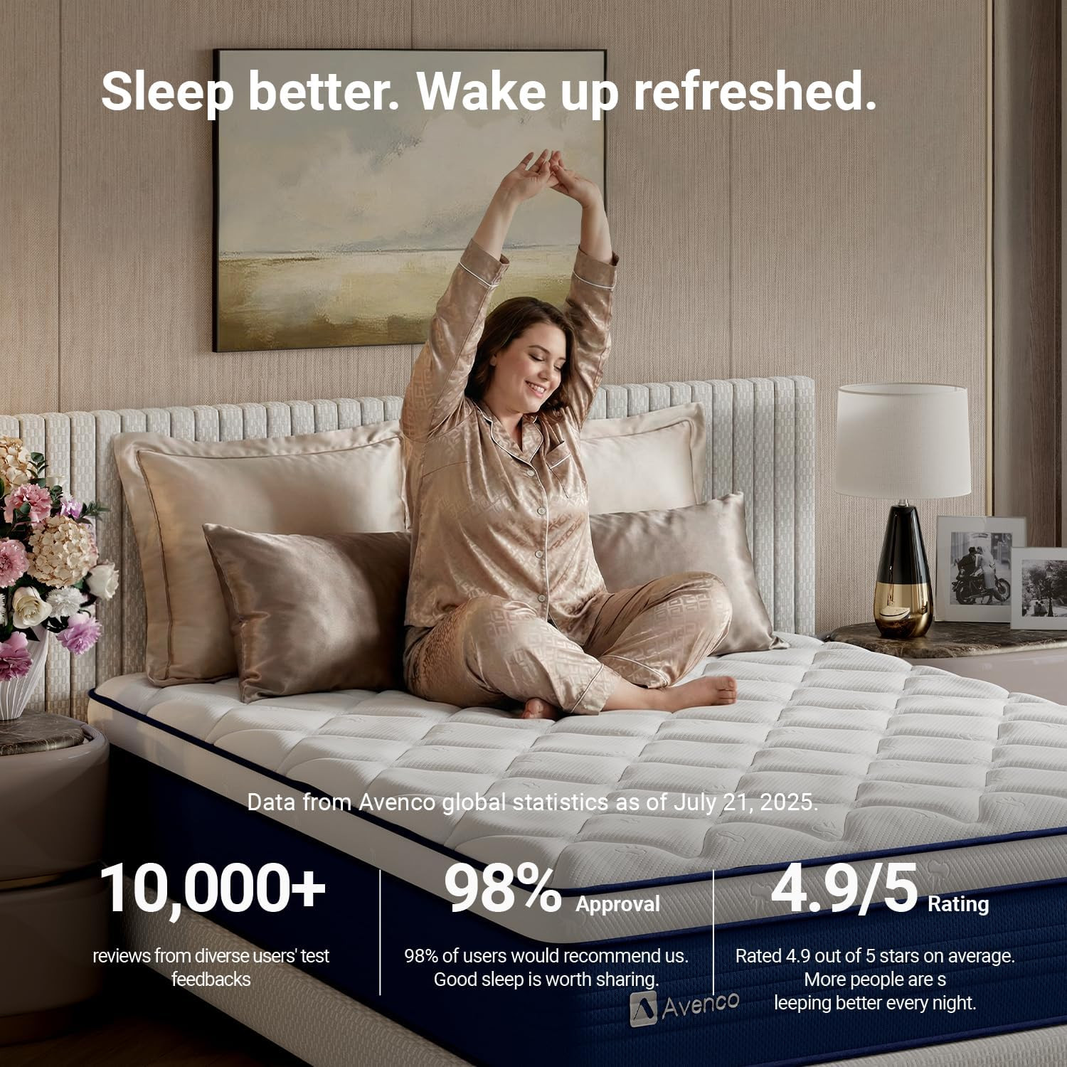 14 Inch Queen Mattress in a Box, Hypoallergenic & Back Pain Relief, Hybrid Queen