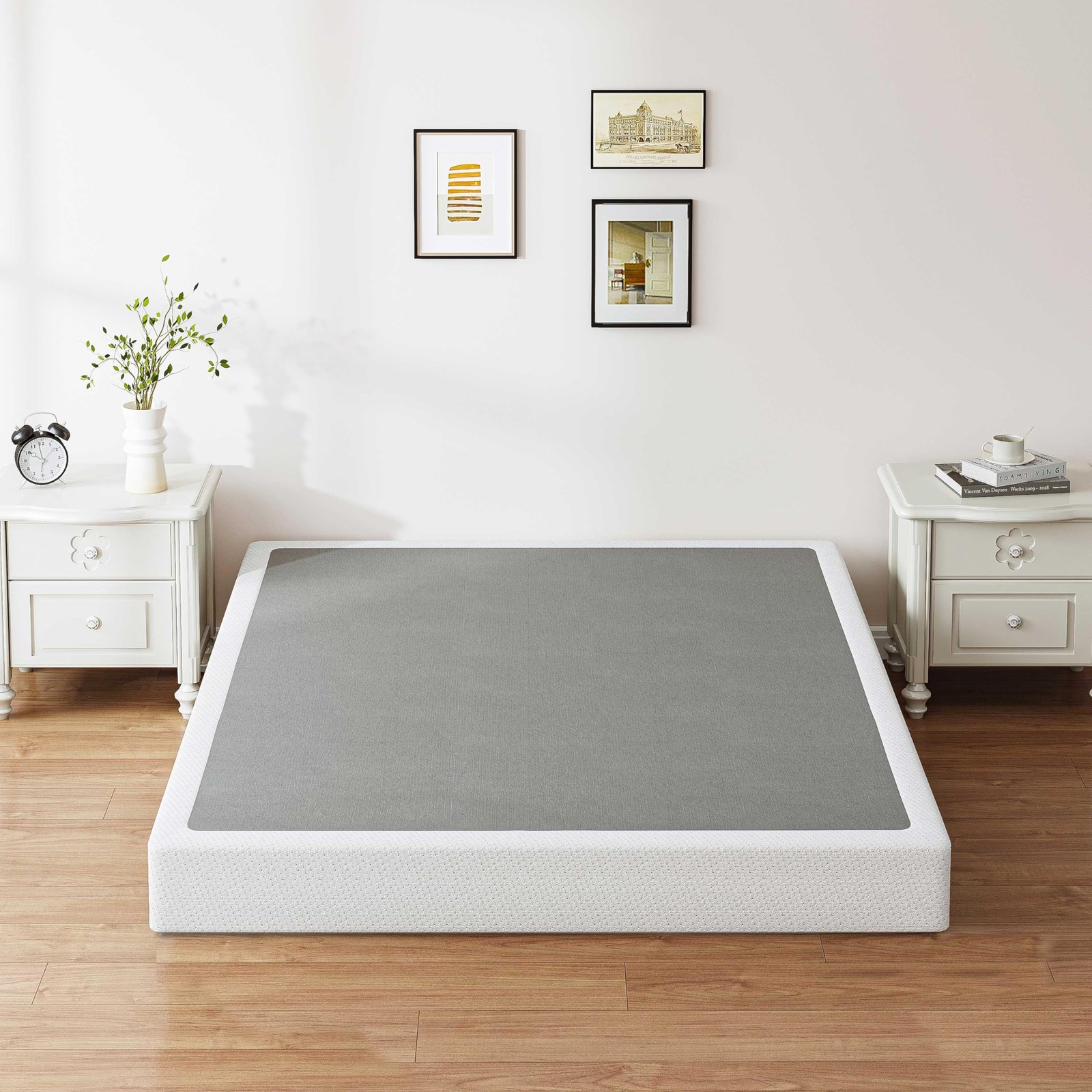 Box Spring Queen and Cover Set, 9 Inch High Profile Easy Assembly Mattress Fo…