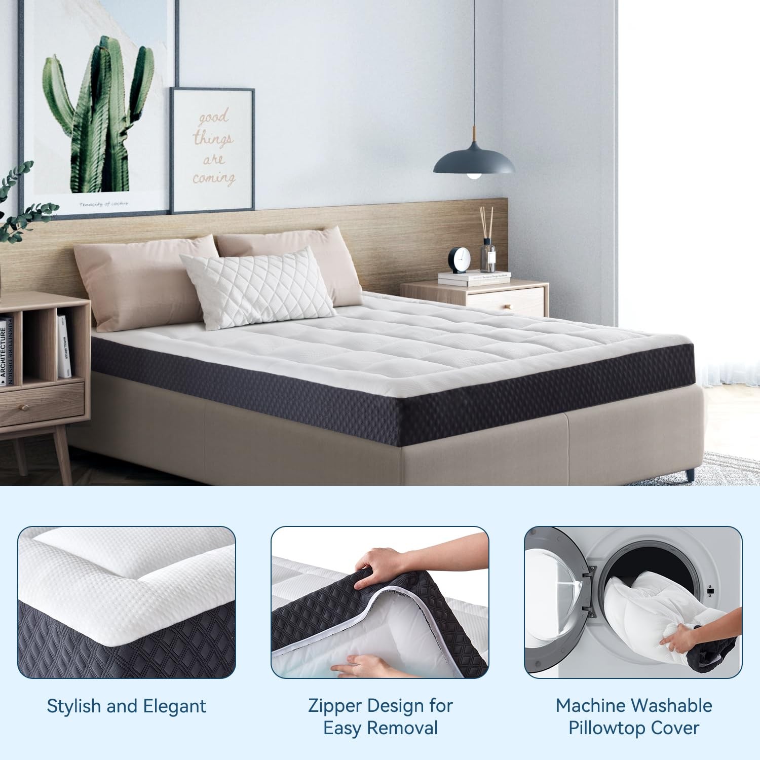 6 Inch Twin Mattress for Kids Adults Single Bed, Breathable Gel-Memory Foam Plus
