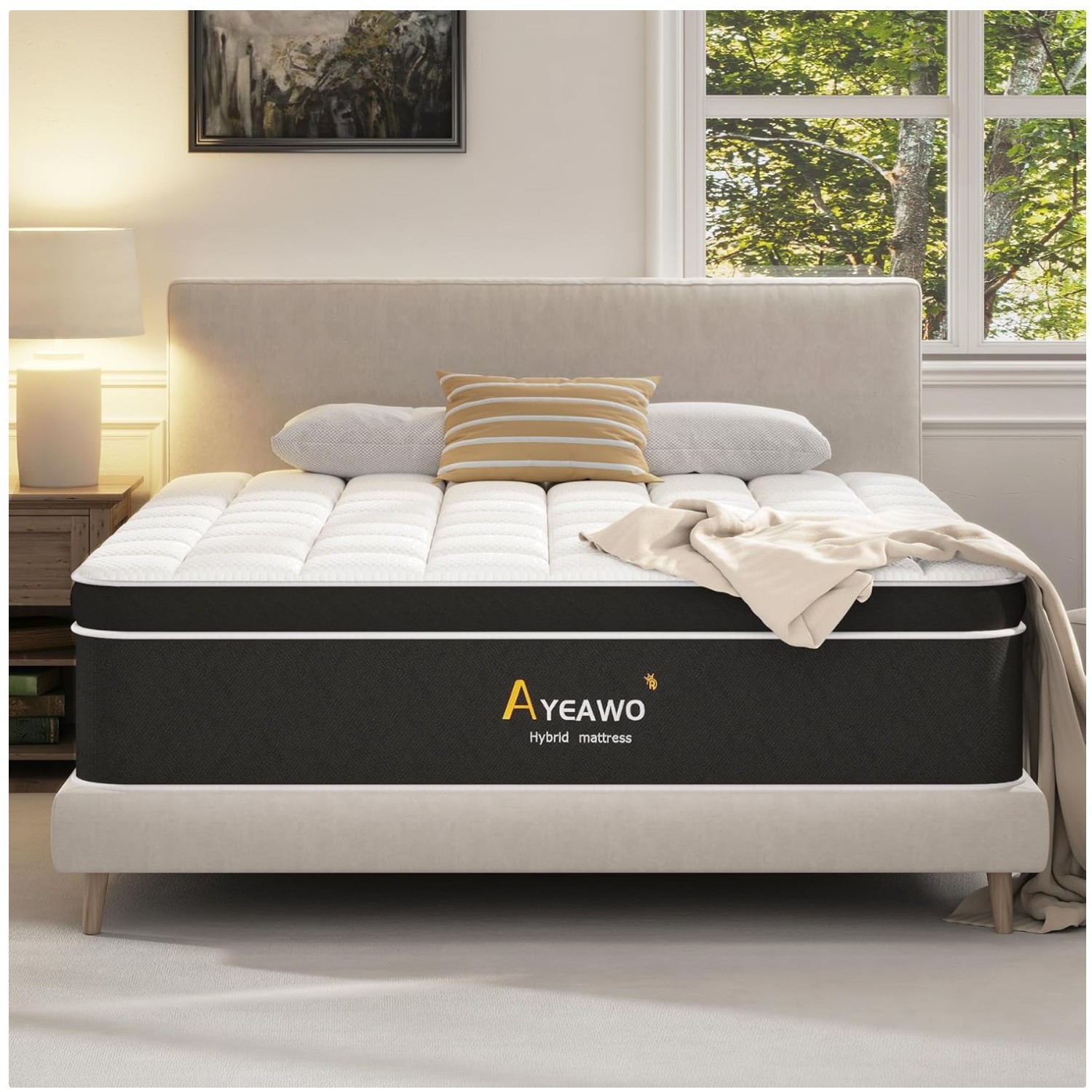 Queen Mattress with Gel Memory Foam and Pocketed Springs