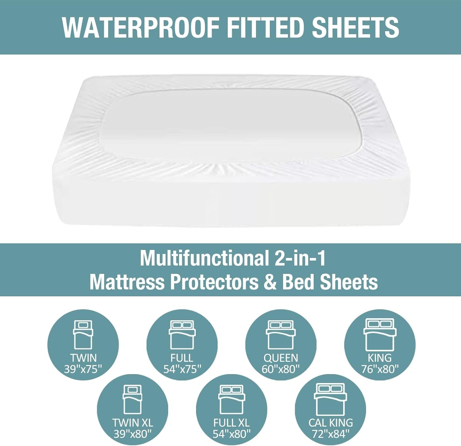 Protector de colchón doble para el entrenamiento para ir al baño y la enuresis