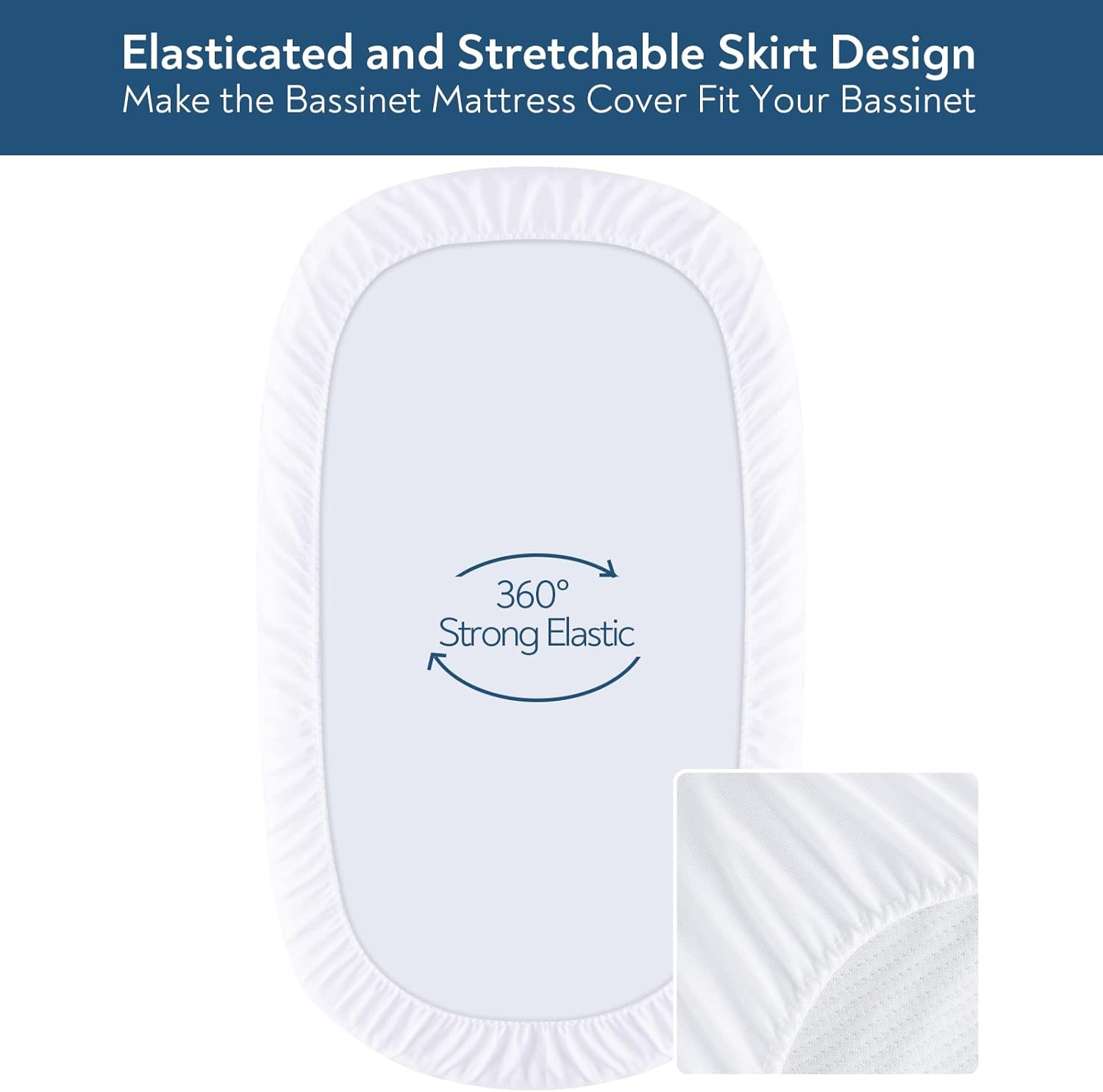 Moses Basket Mattress Pad 16″ X 30″ – Fit for Plum Sparrow, Baby Delight Slumber