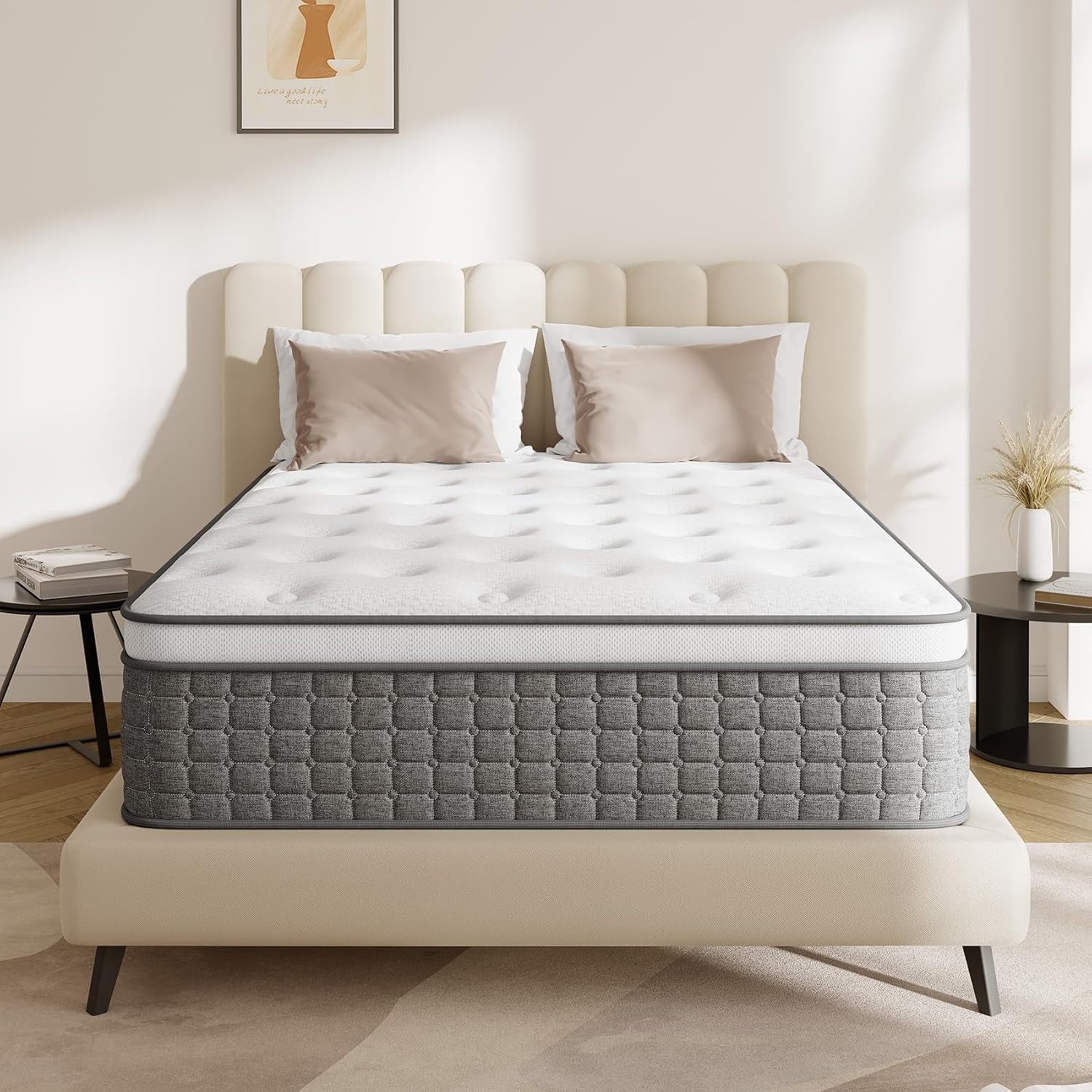 GREOO PHS14K King Size Hybrid Mattress, 14 Inch Cooling Gel Memory Foam,
