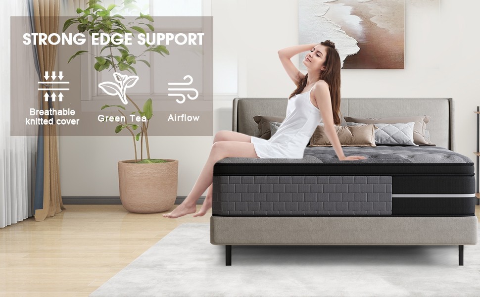 Hybrid Mattress 12 Twin Full Queen Firm or Medium Firm, Bed in a Box, All Sizes