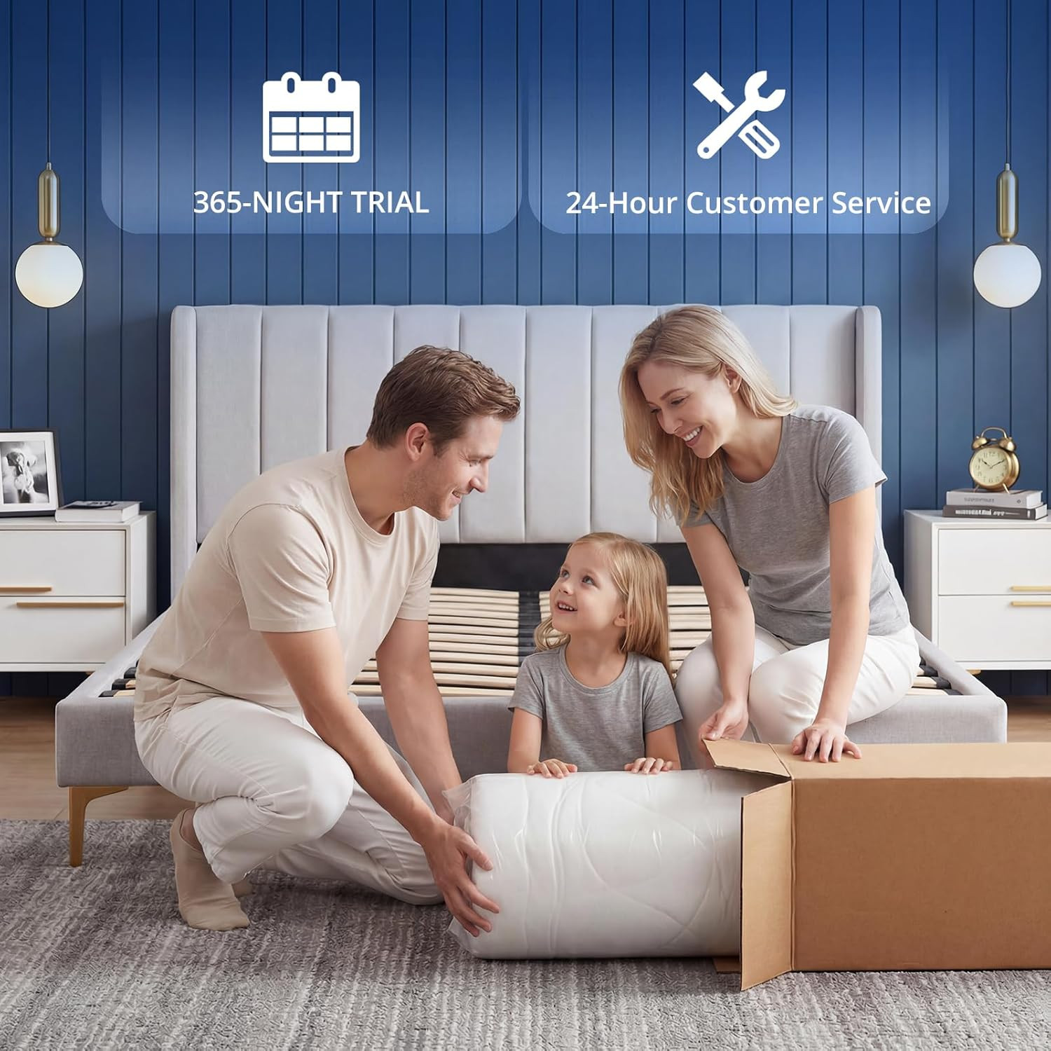 12 Inch Queen Hybrid Mattress – Medium Firm Memory Foam & Pocket Springs