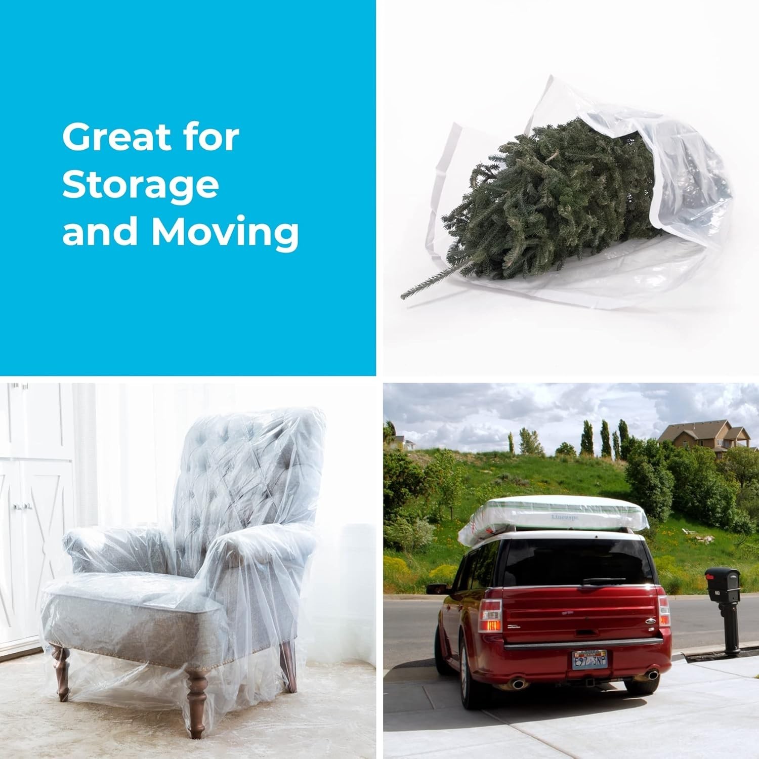 2-Pack Clear Mattress Storage Bag – Fits Queen/Full Size, Tear & Water Resistant