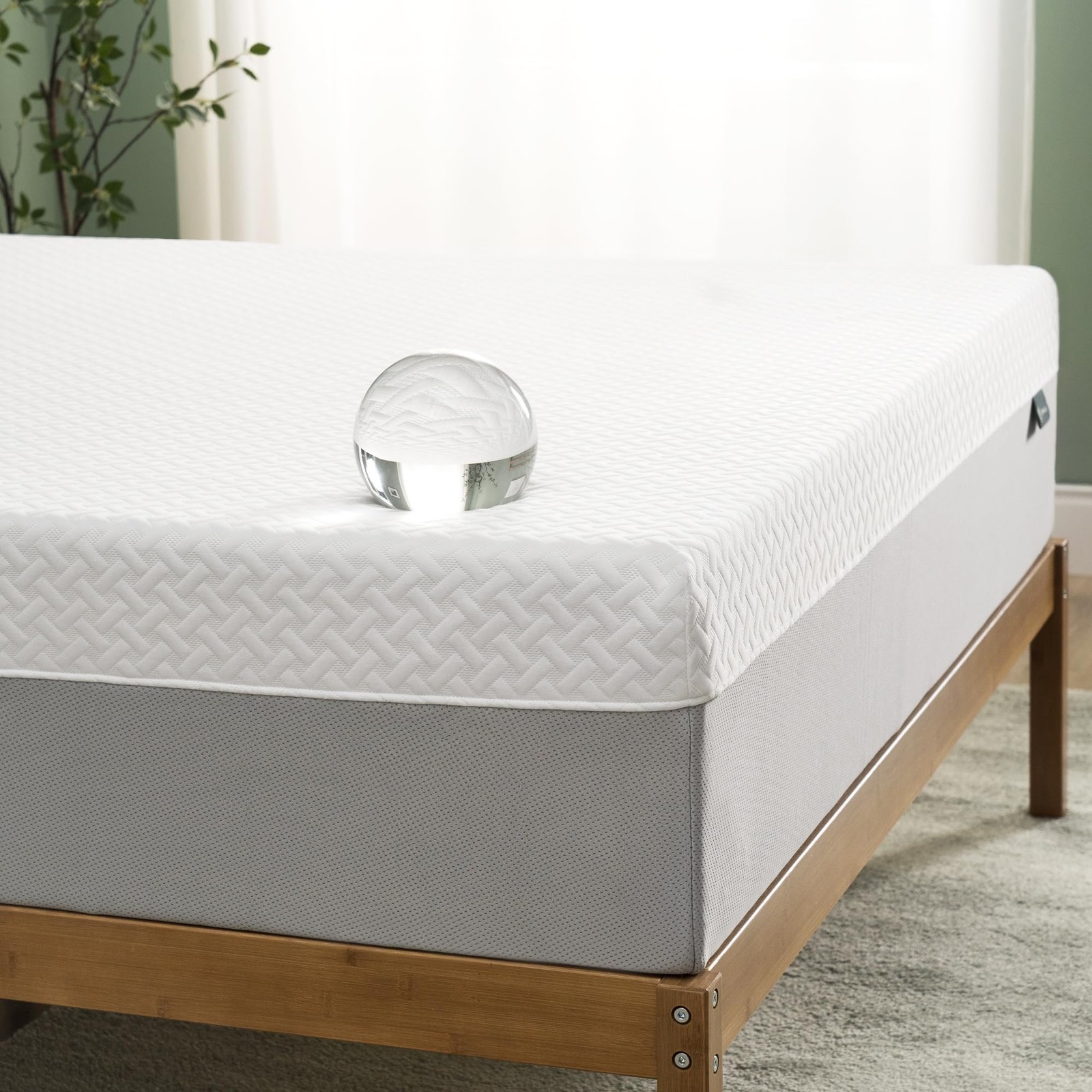 Zinus 12 Inch Green Tea Essential Memory Foam Mattress [New Queen, White