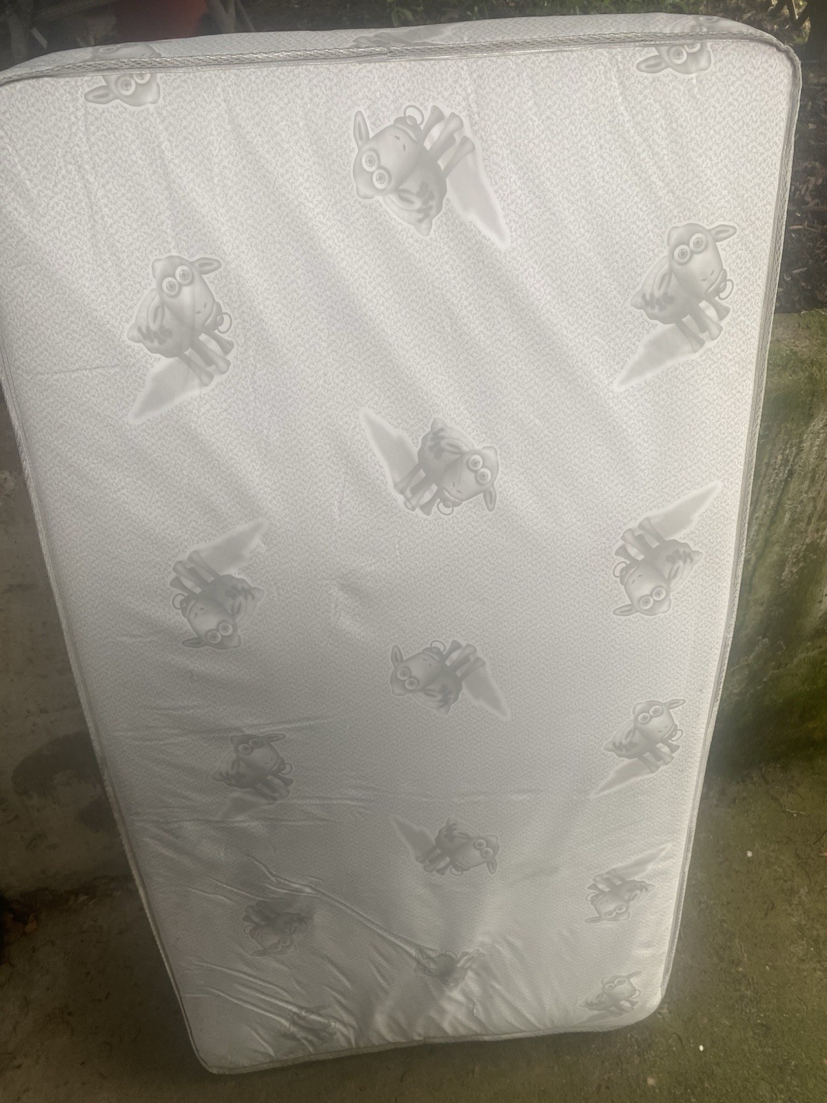 Kids Animal Print Rectangle Mattress White Bedroom Animal Theme Children’s Bed