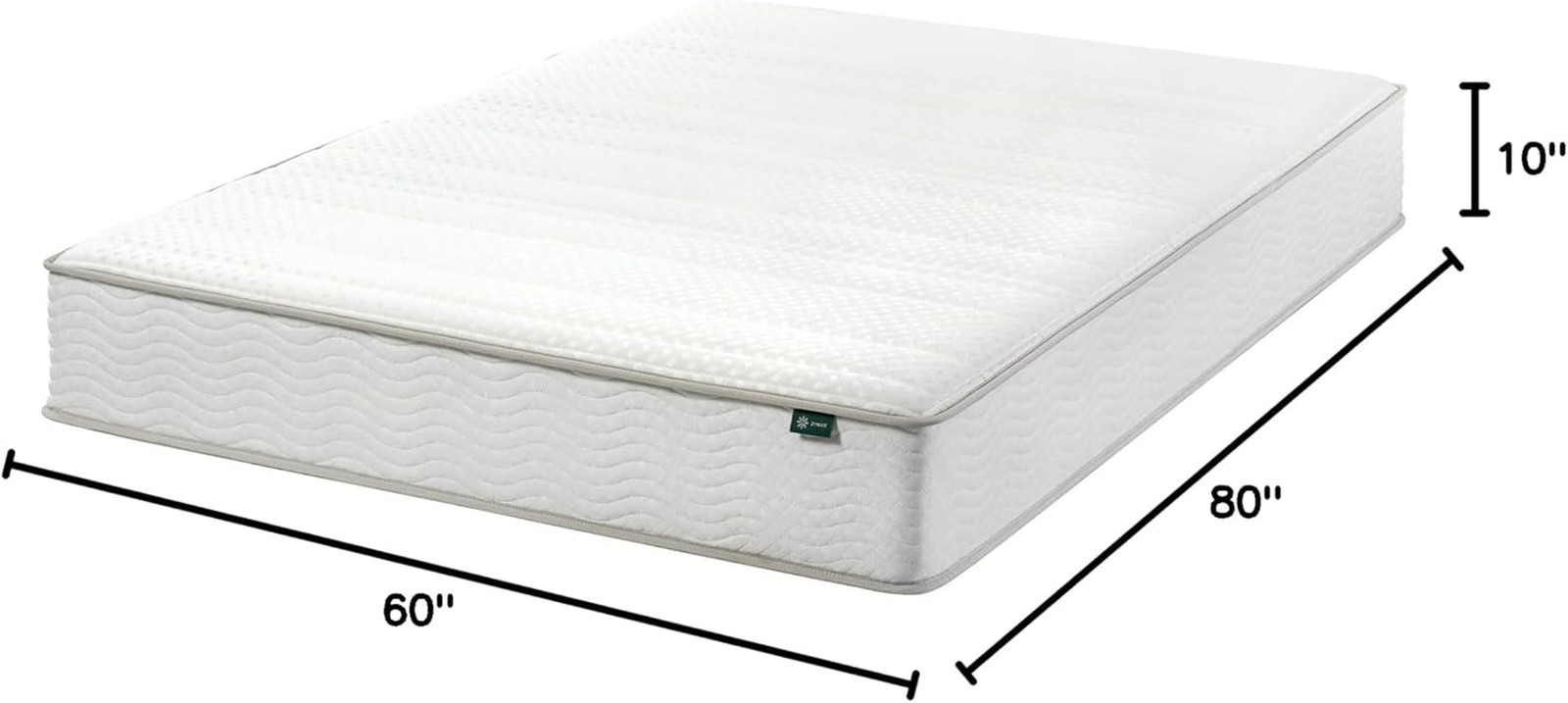 10″ Queen Hybrid Mattress – Medium Firm, Safe & Durable, Fiberglass Free