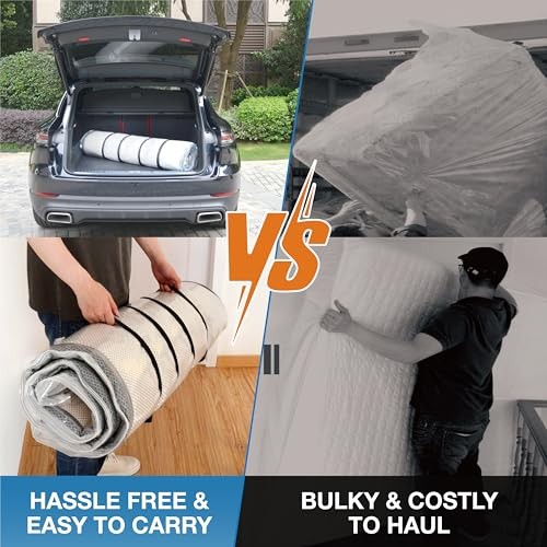 Foam Mattress Vacuum Bag with 4 Adjustable Packing Straps Queen/Full/Full-XL