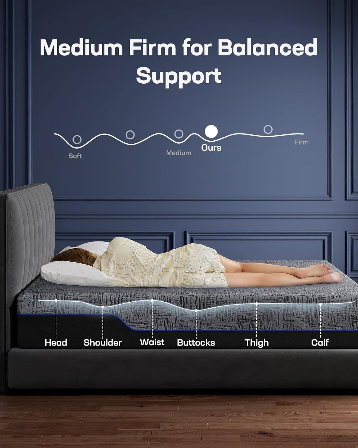 MLILY EGO Copper Gel Memory Foam Mattress 12″ Cal King & Twin XL Bed in Box