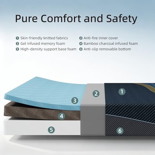 CRYSTLI FULL MATTRESS 10 INCH GEL MEMORY FOAM MATTRESSES – BLACK