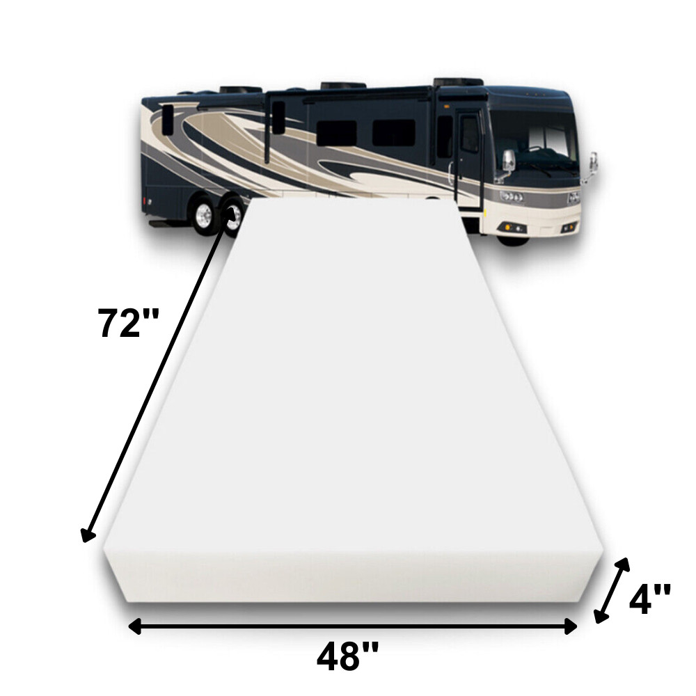 FoamRush 4″ x 48″ x 72″ Bunk RV Mattress Travel Camper