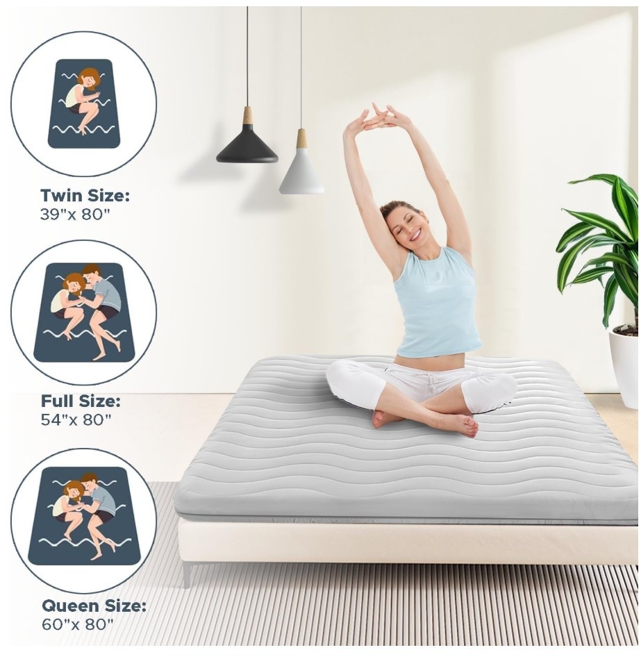 Japanese Floor Mattress, 100% High Density Comfortable Foam, 80x39x4″, Tatami