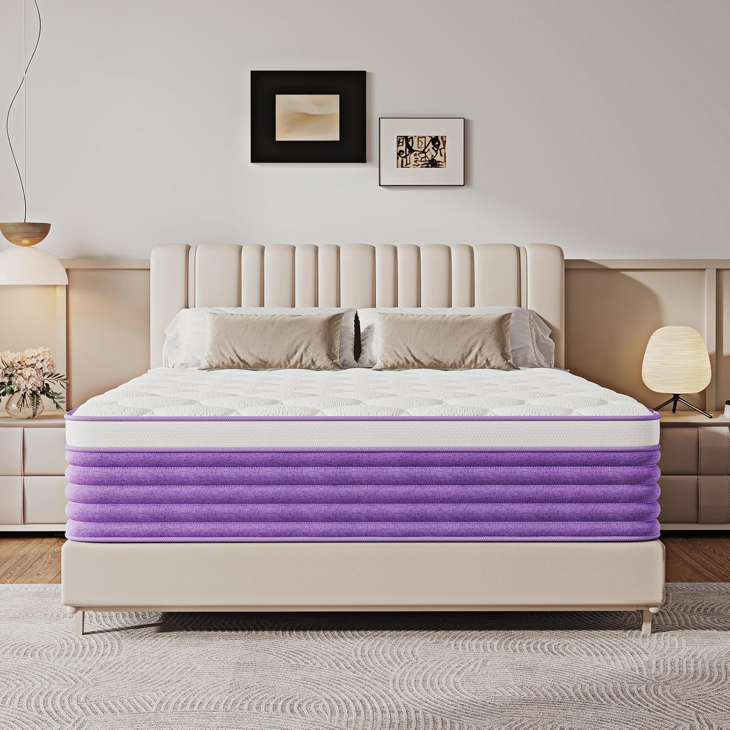 Full Size Mattress, 12 Inch Hybrid Mattress in a Box – Memory Foam with Pocket S