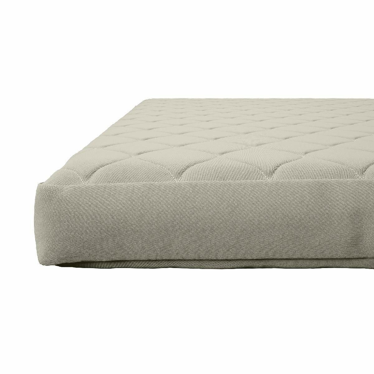 6 Inch Quilted Top Mattress for Bunk Bed Camping Polyester Filled Twin Size Gray