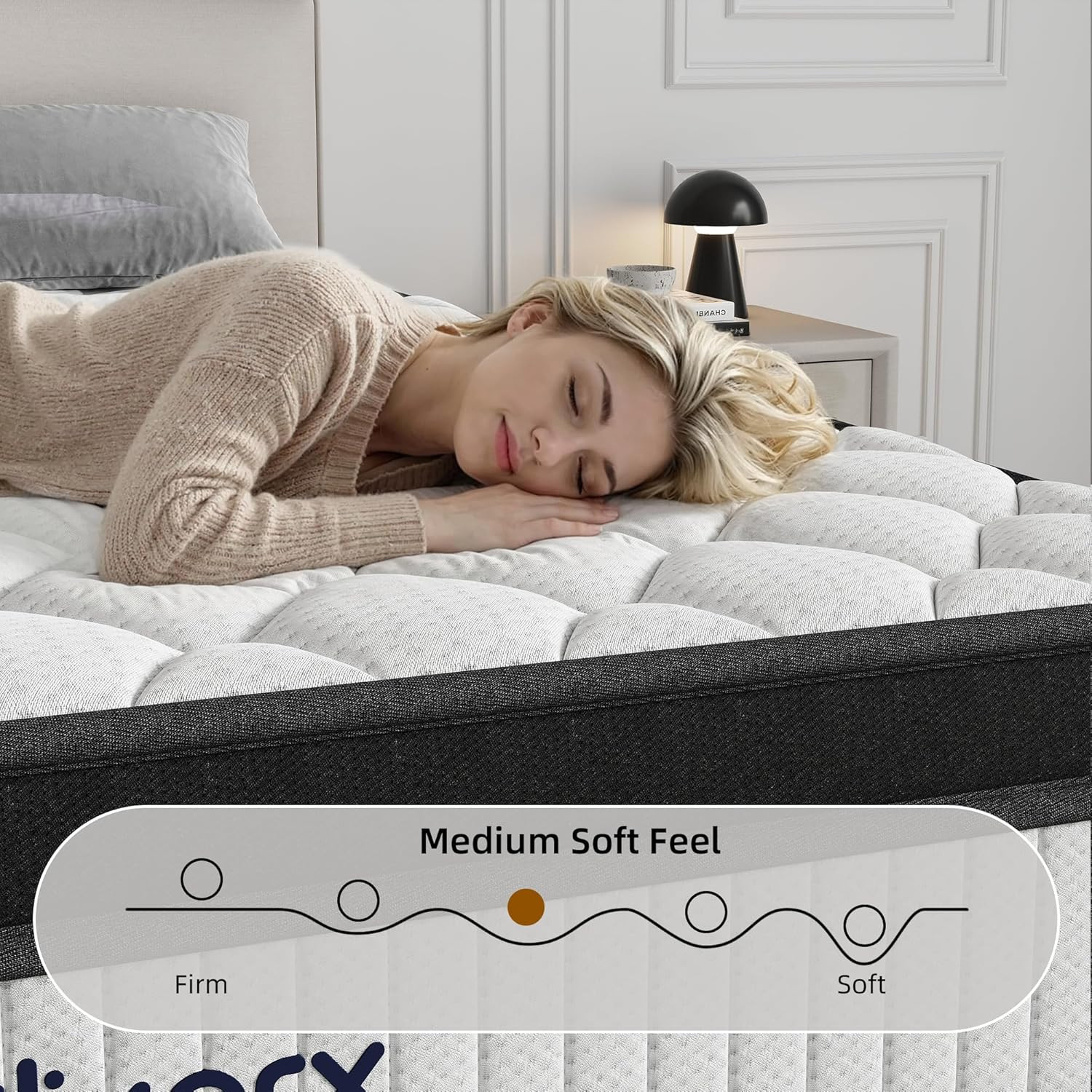 12 Inch Queen Mattress – Medium Firm 5-Layer Queen Size Mattresses Design with T