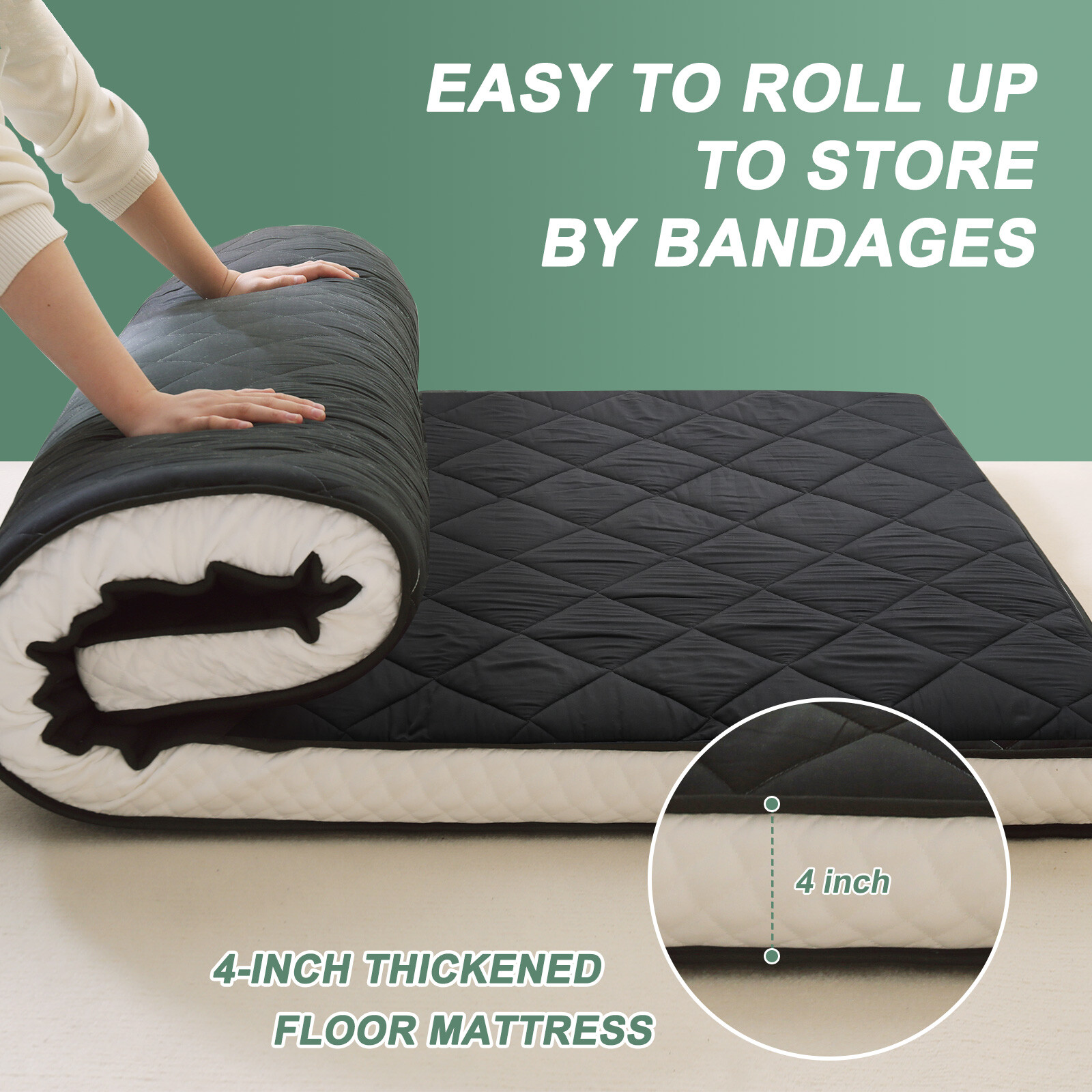 SUNYRISY Floor Mattress Japanese Futon Mattress Diamond Mattress Tatami Cushion