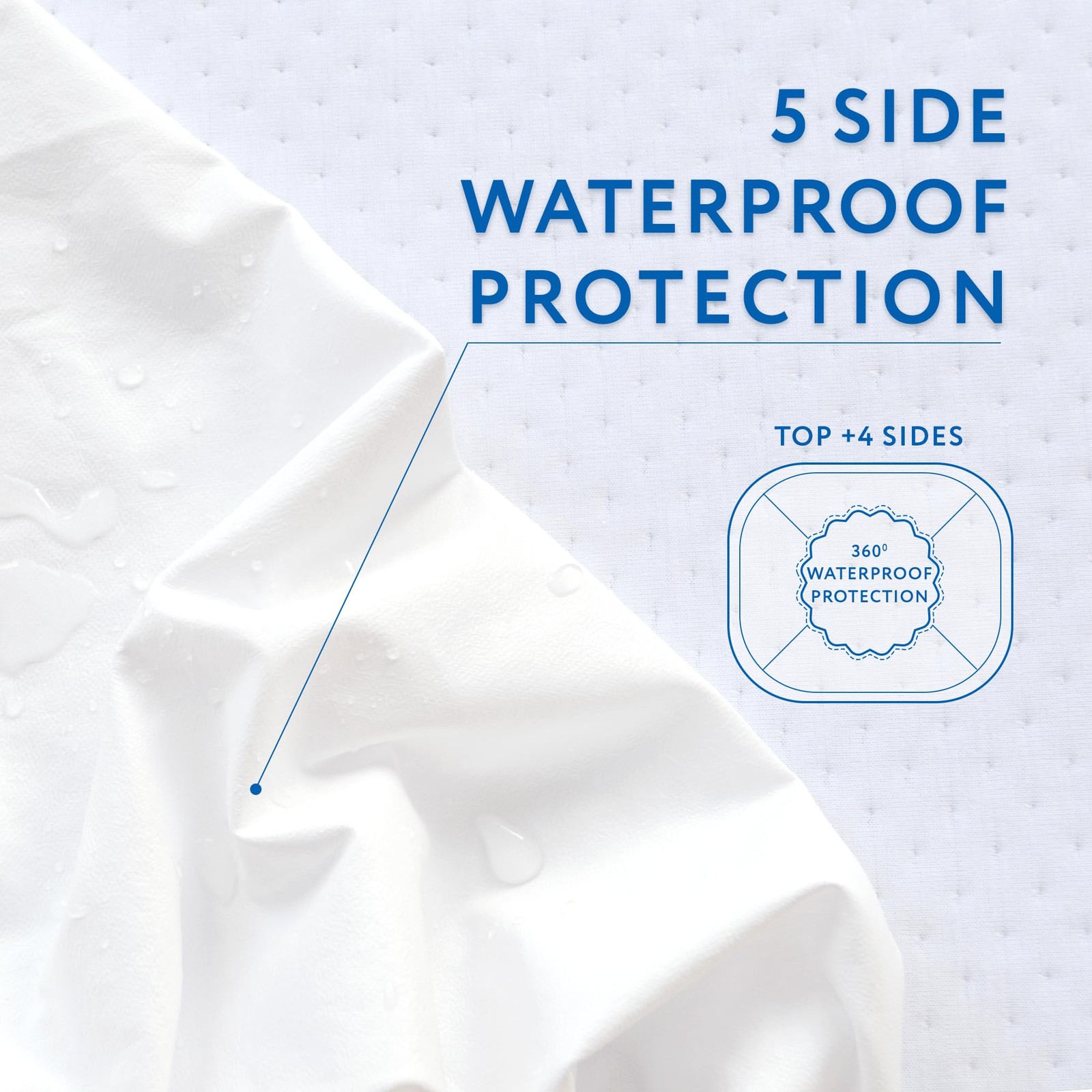 Twin/Twin XL Waterproof Mattress Protector with Twin straps, Gray
