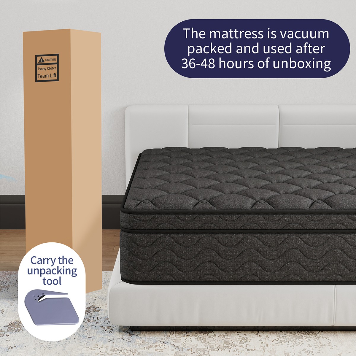 12 Inch Gel Memory Foam Hybrid Spring Mattress Twin Full Queen King Bed In A Box