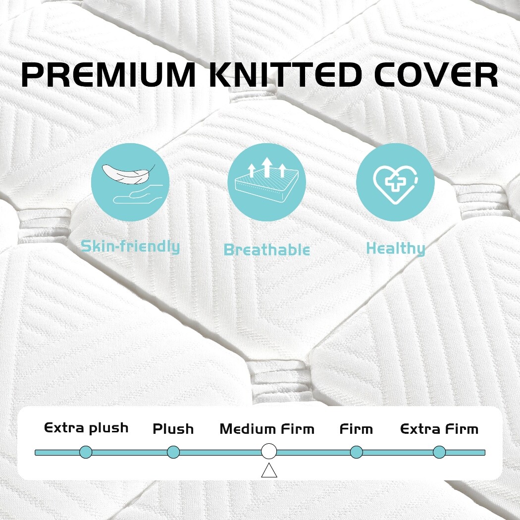 10″ 12″ Twin Full Queen King Size Mattress Hybrid Memory Foam Pocket Springs