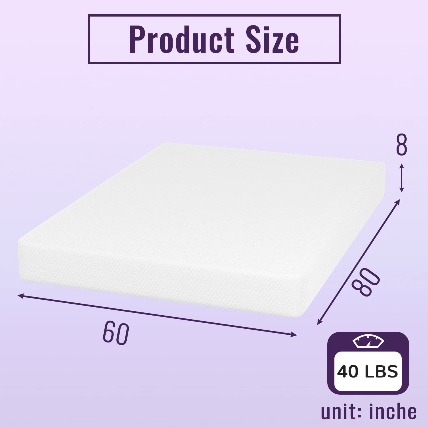 Memory Foam Mattress Cooling Infused Mattress 8 inch Mattress CertiPUR-Certif…