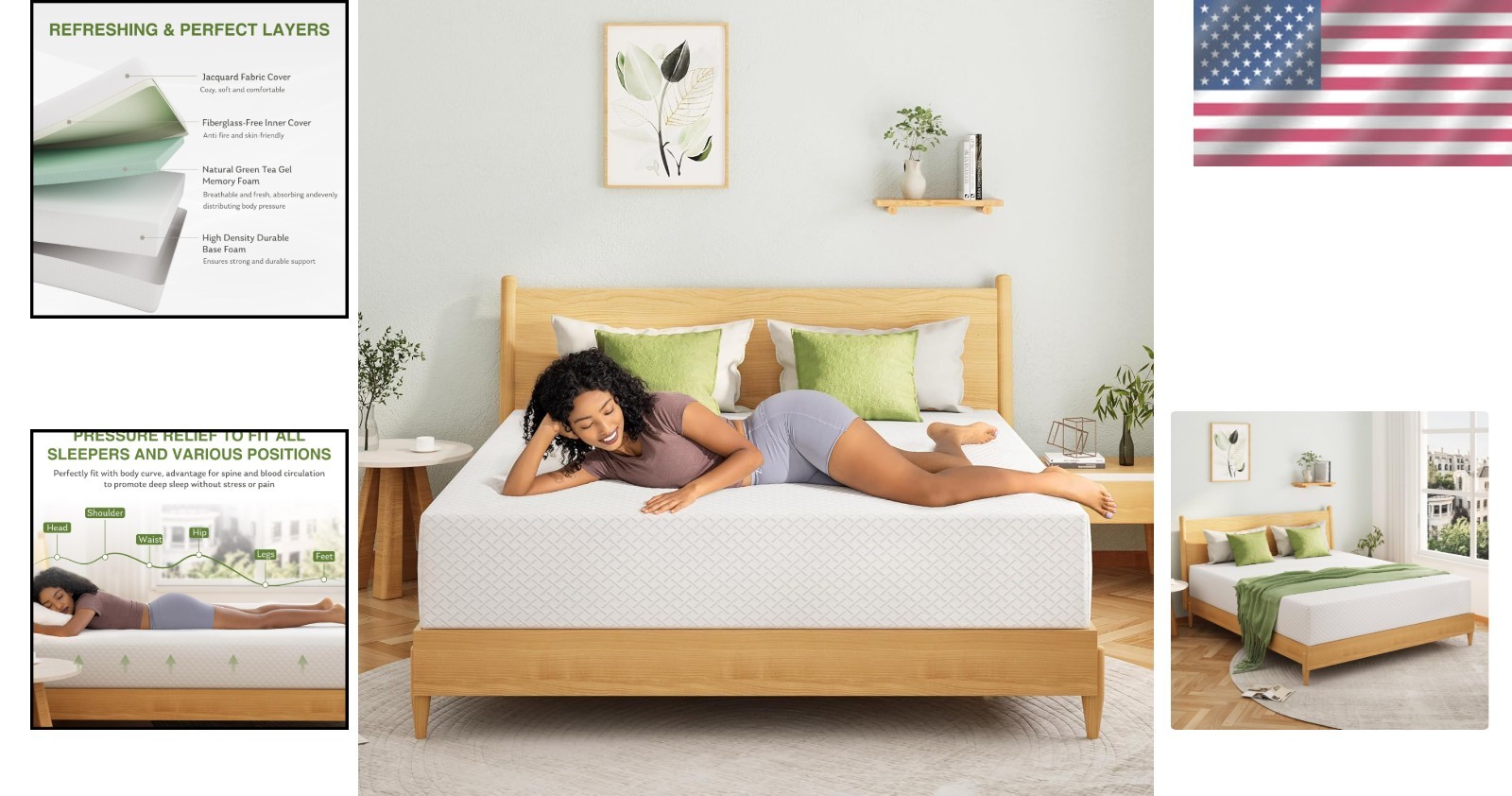 12-Inch Queen Mattress with Breathable Memory Foam & Cooling Gel Technology