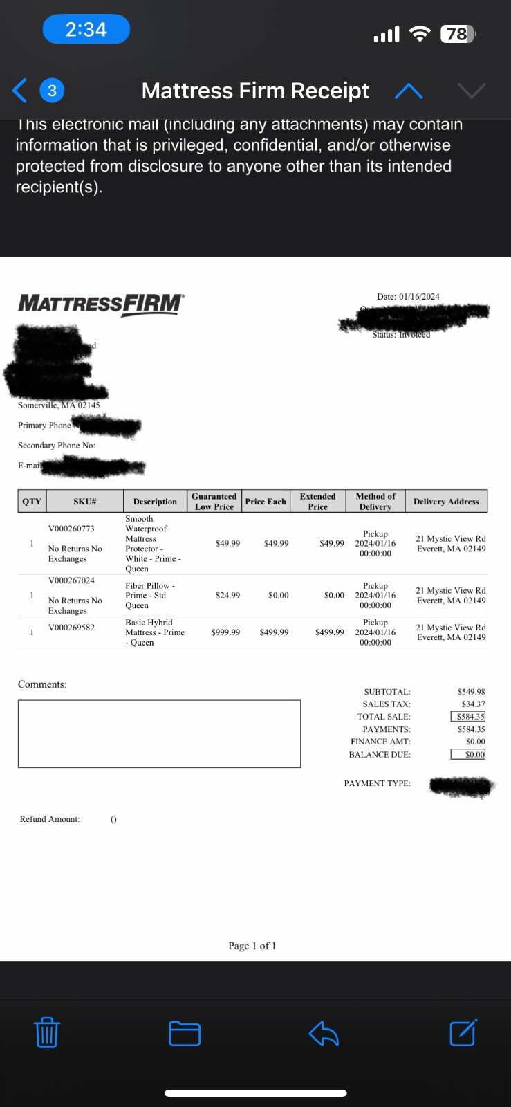 Basic Hybrid Queen Mattress (4 months old) Perfect Condition – Receipt Attached